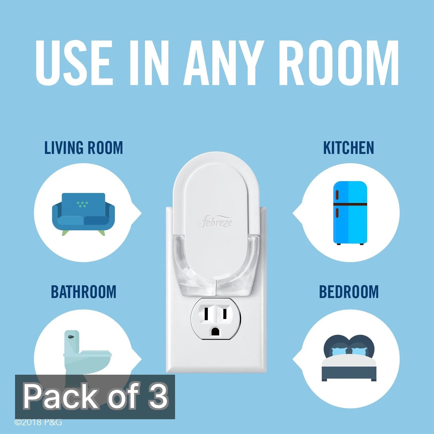 Febreze Plug Starter Kit (Pack of 3) - View 3