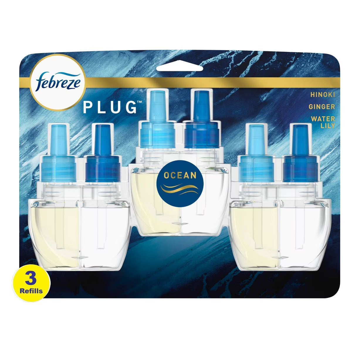 2X - Febreze Origins Fade Defy Plug Air Freshener Odor Fighter - Ocean - 0.87