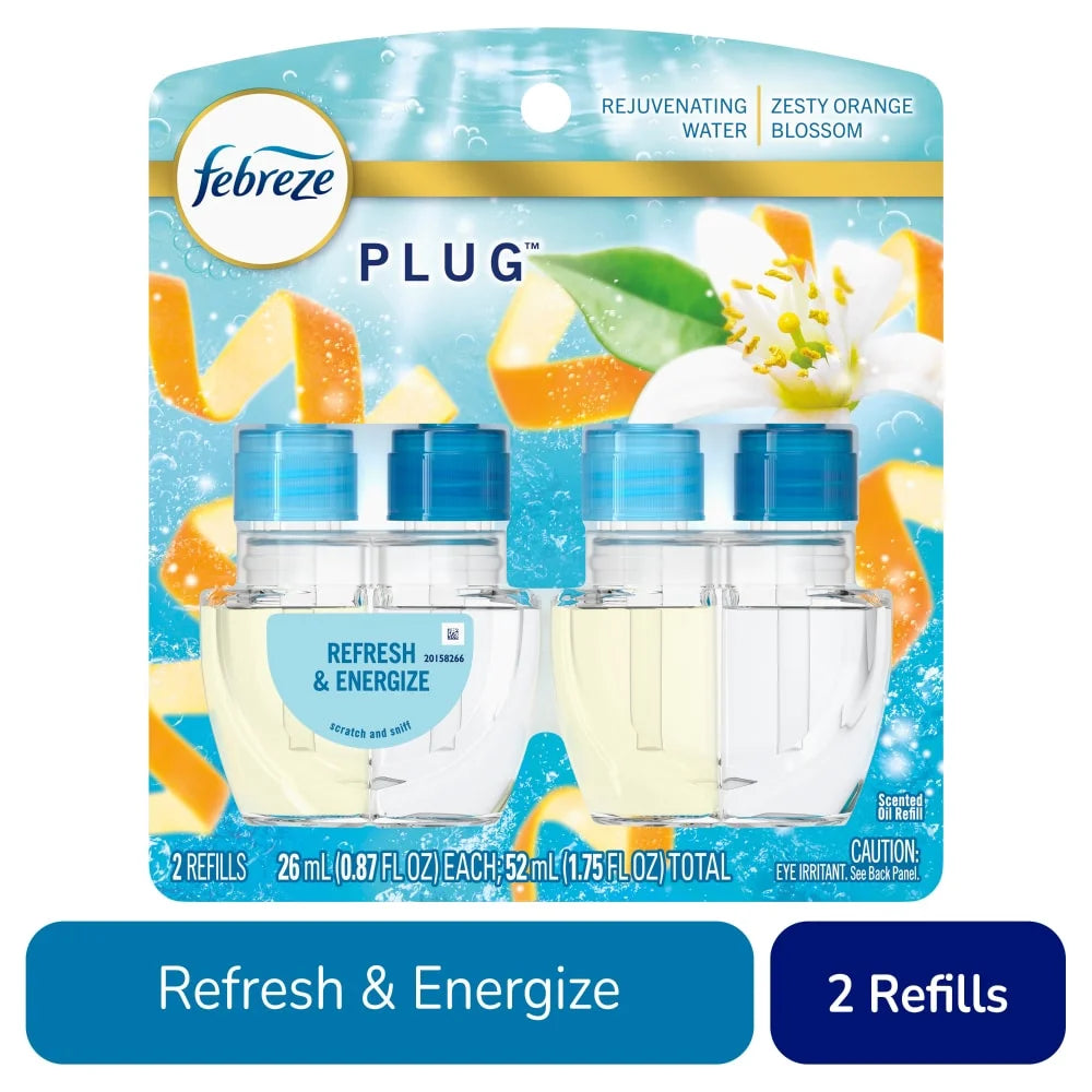 Febreze Plug In Air Freshener Odor-Fighting Scented Oil Refill Refresh & - View 2