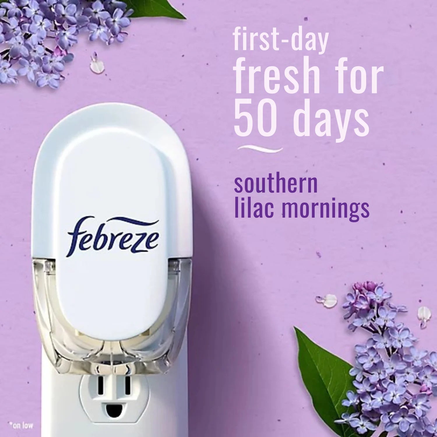 Febreze Plug Scented Oil Refill Southern Lilac Mornings, 0.87 fl oz, 2-Pack - View 3
