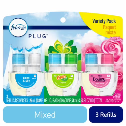 Febreze Odor-Fighting Fade Defy PLUG Air Freshener, Downy April Fresh, Gain