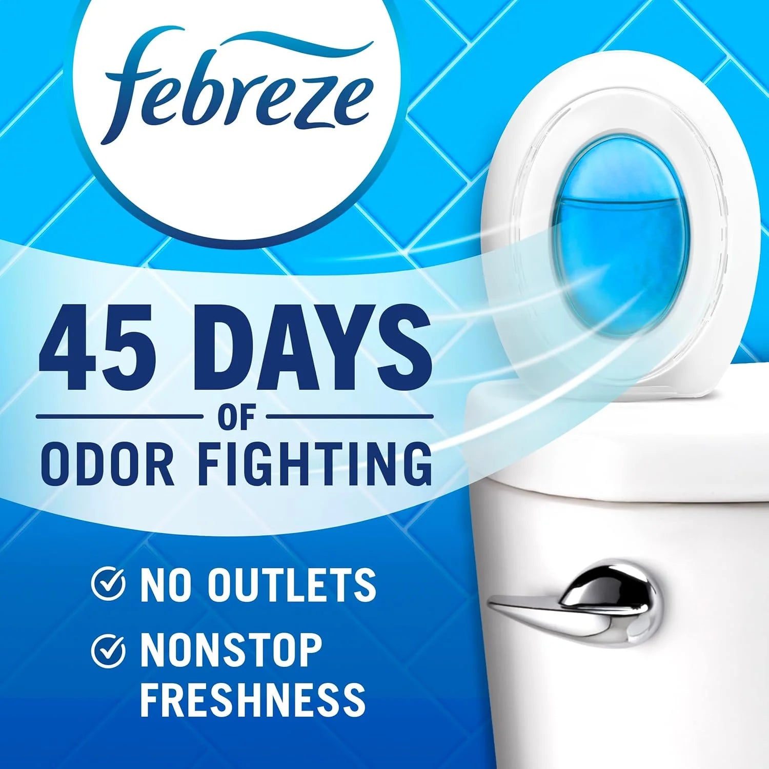 Febreze Bathroom Air Freshener, Odor-Fighting, Plug In Alternative, Air - View 2
