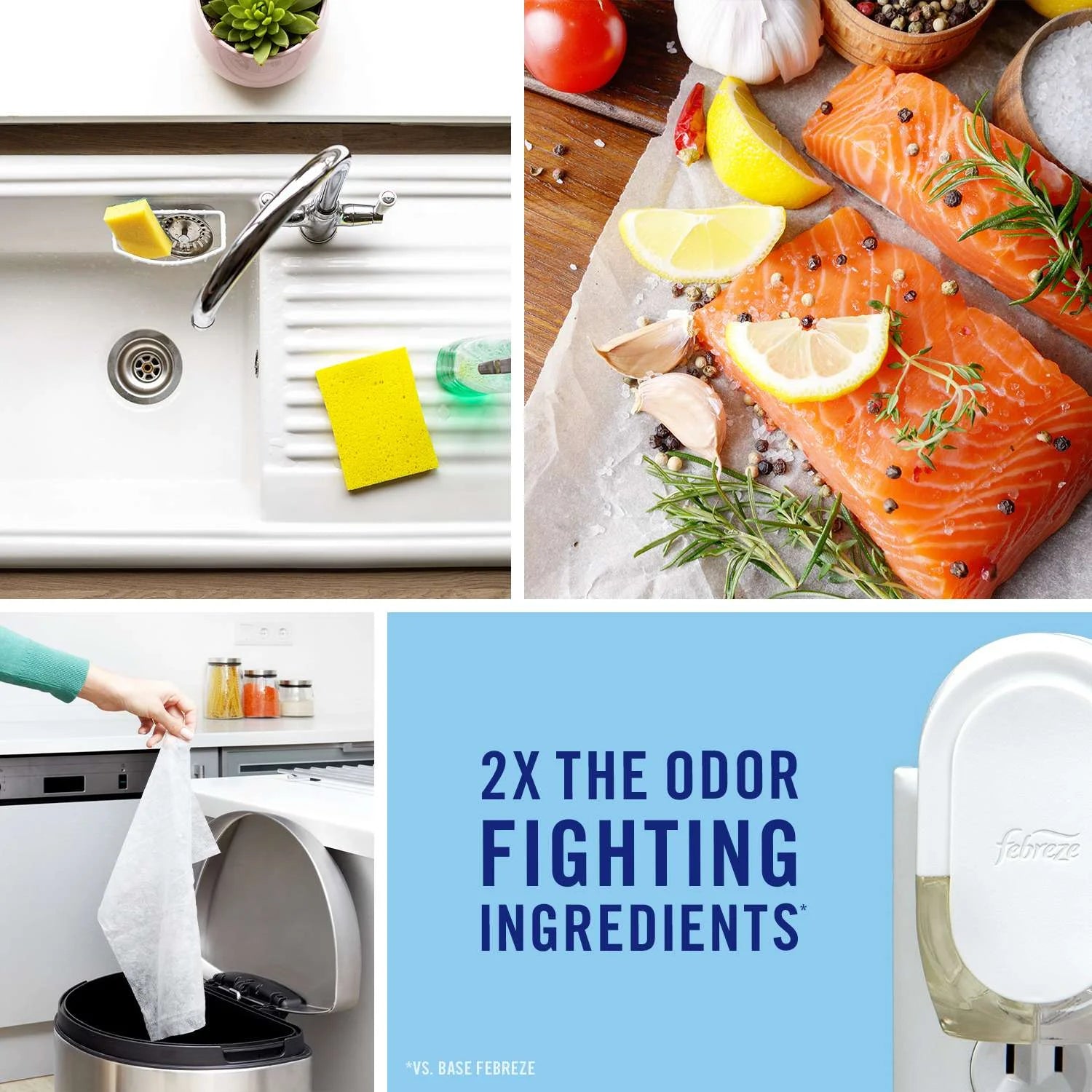 Febreze Kitchen Fade Defy Plug Air Freshener Fresh Lemon Scent - 2pk - View 4