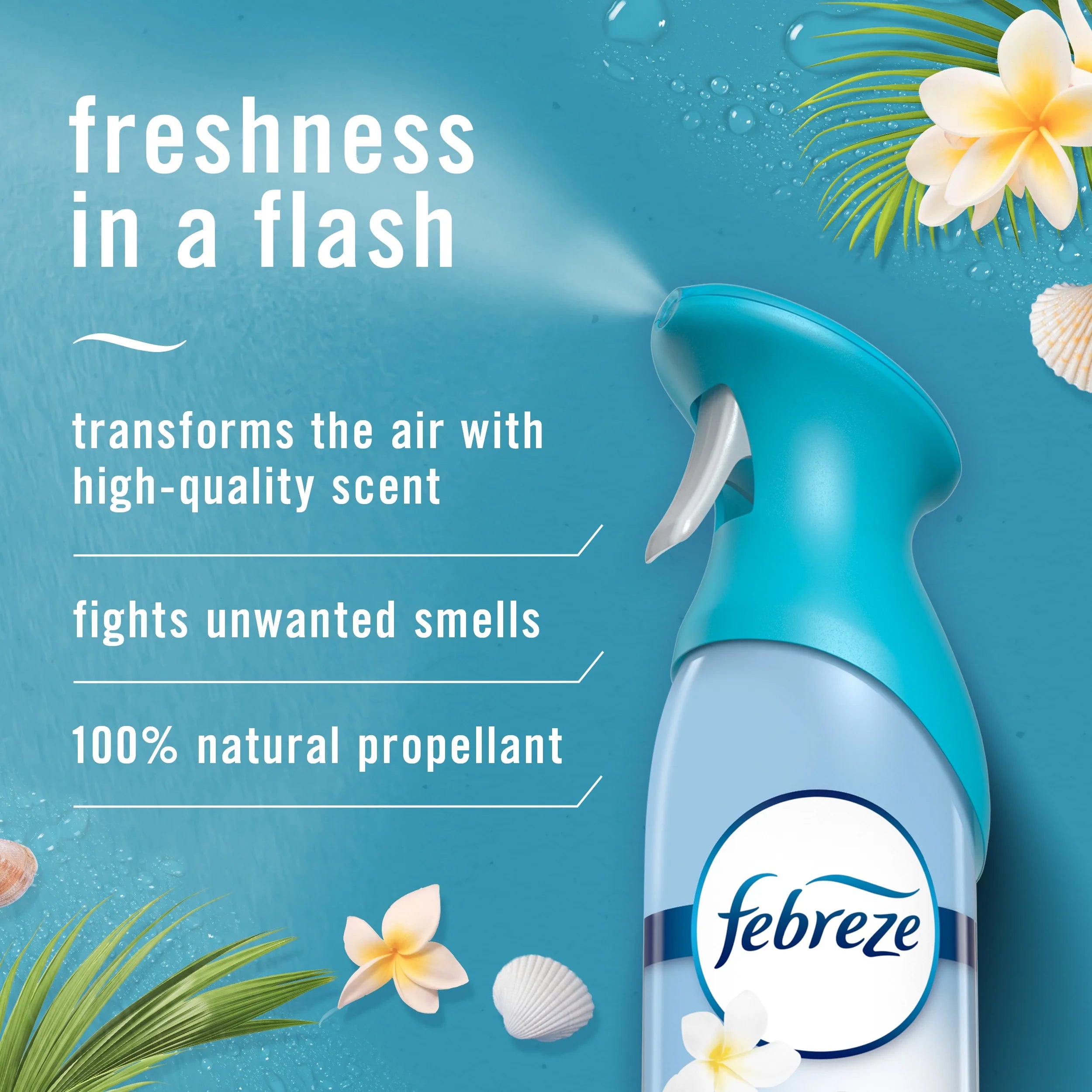 Febreze Air Freshener Spray, Odor-Fighting Room Spray, Bora Bora Waters, 8.8oz, - View 5