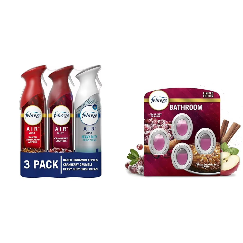 Febreze Air Effects Odor-Fighting Air Freshener Spray + Plug In Alternative,