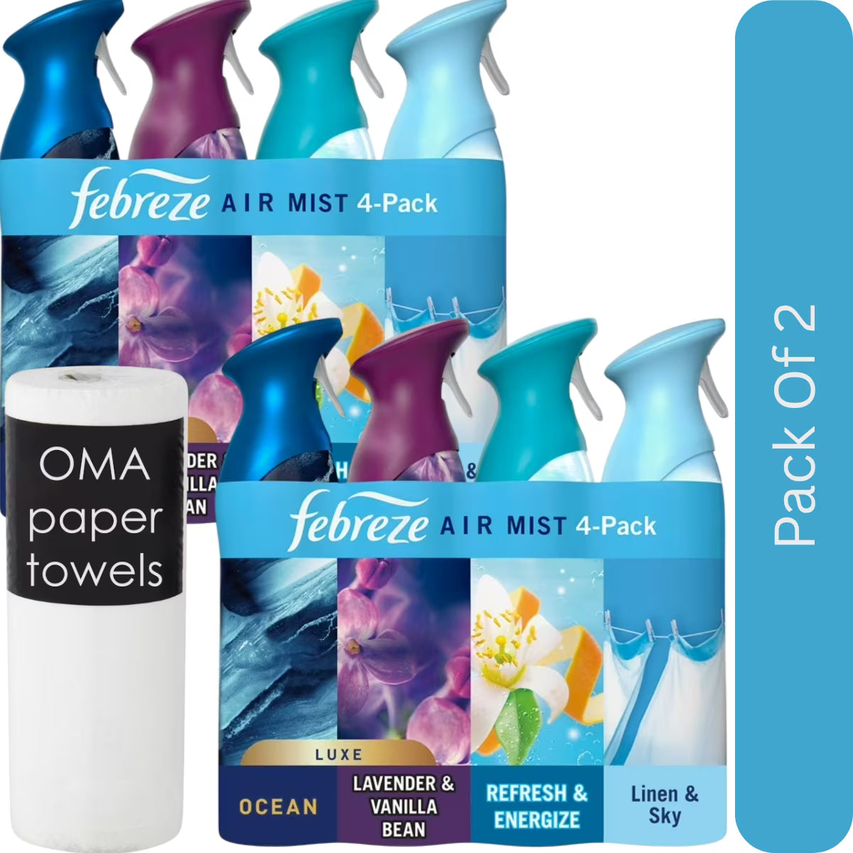 Febreze Air Effects Air Freshener Spray – Mixed Scent (4 ct., 35.2 oz.)-2pk,