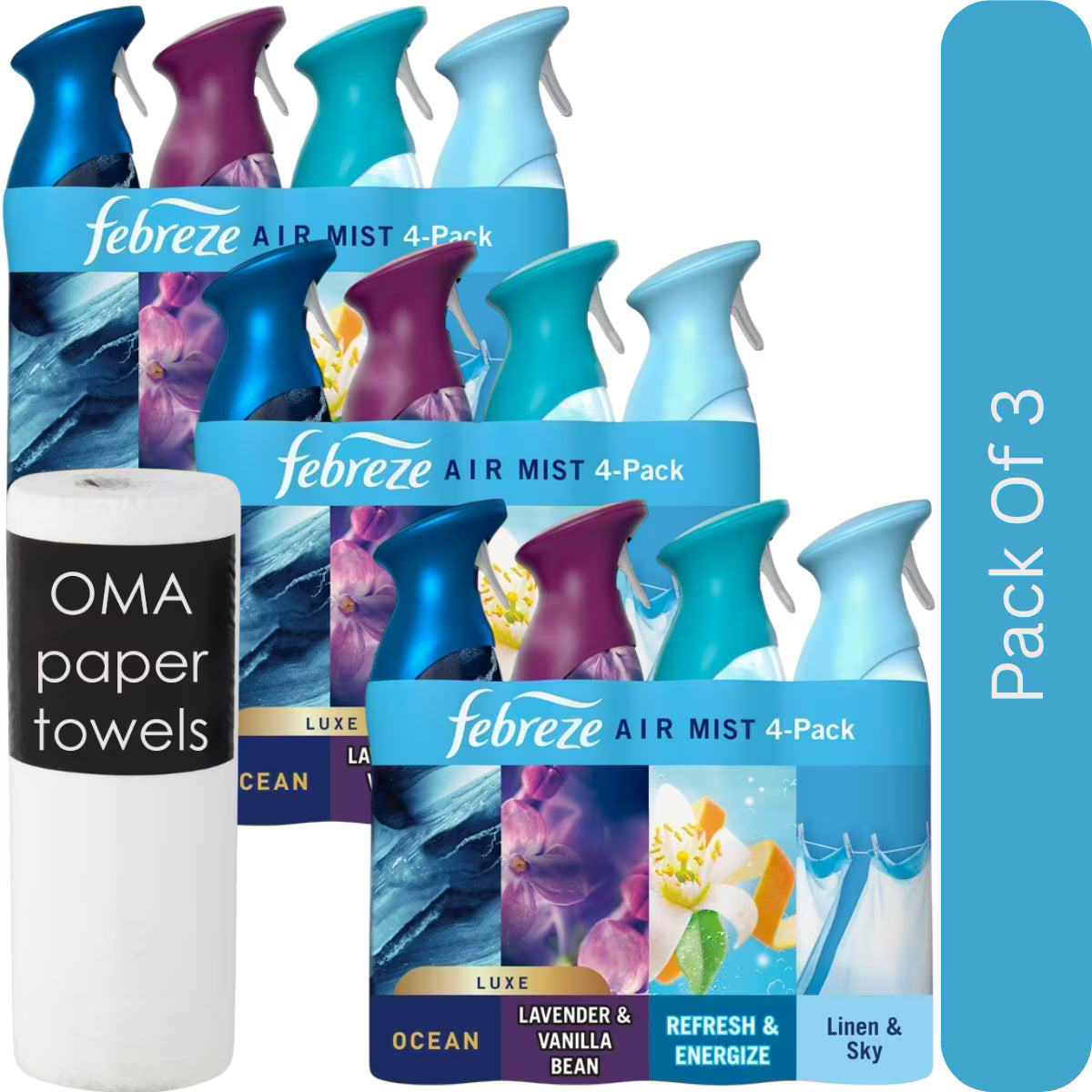 Febreze Air Effects Air Freshener Spray – Mixed Scent (4 ct., 35.2 oz.)-3pk,