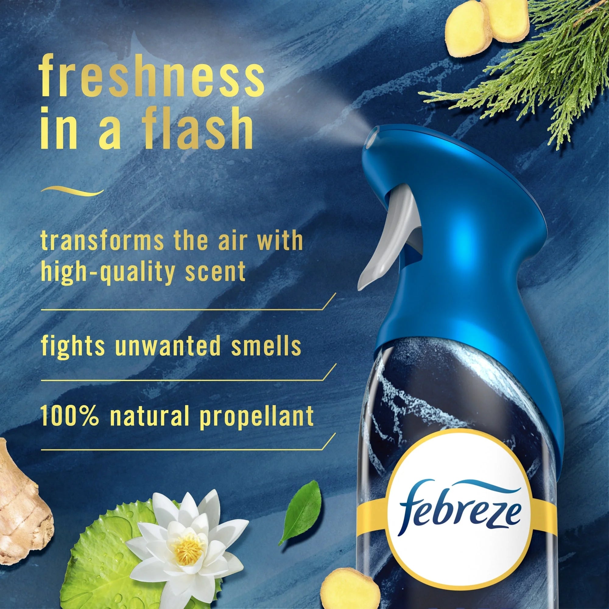 Febreze Air Freshener Spray, Odor-Fighting Room Spray, Ocean, 8.8oz - View 2