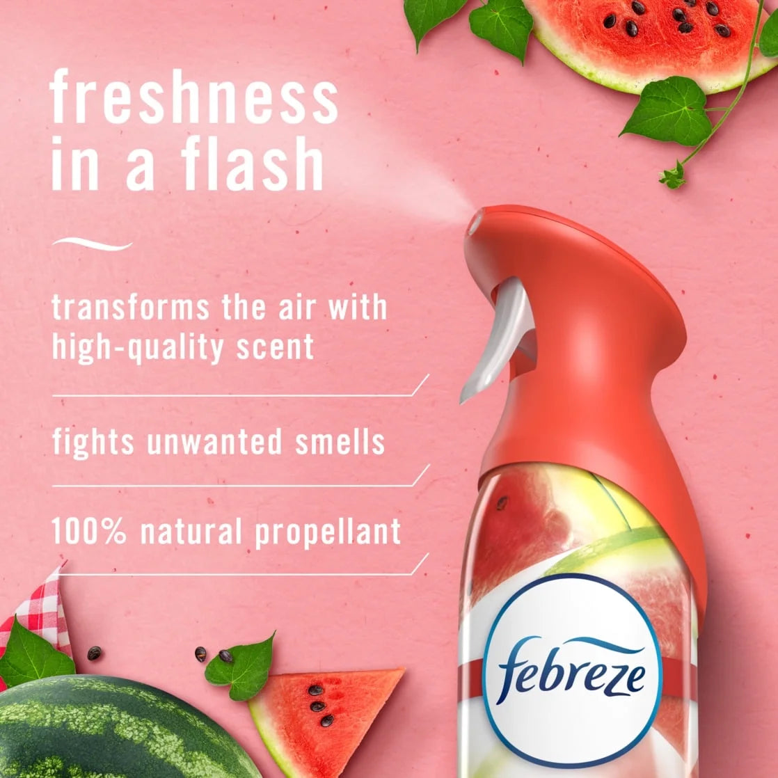 Febreze Air Freshener Spray, Odor-Fighting Room Spray, Sweet Watermelon Vine, - View 2