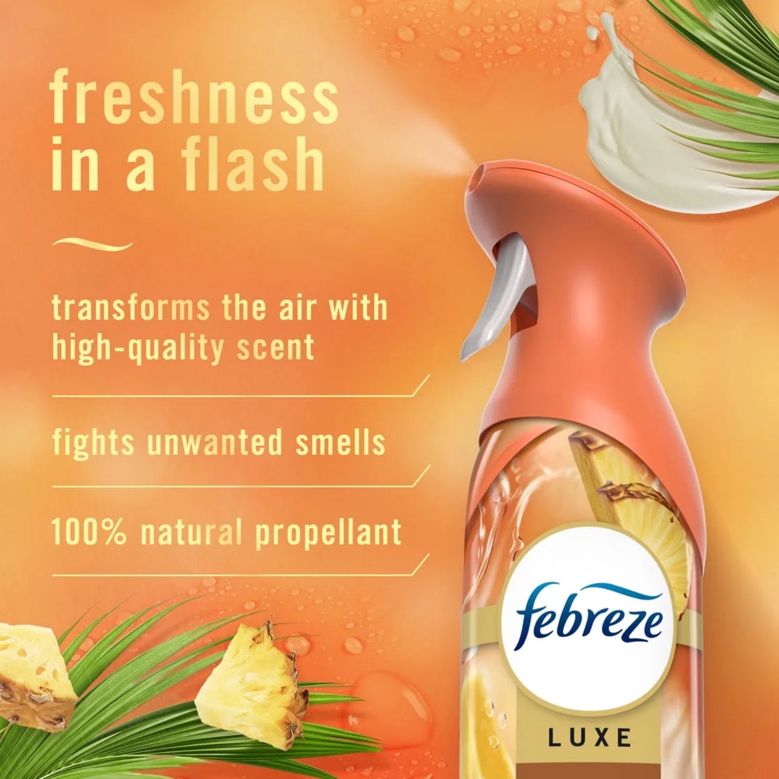 Febreze Air Freshener Spray, Odor-Fighting Room Spray, Tropical Blend Scent, - View 6
