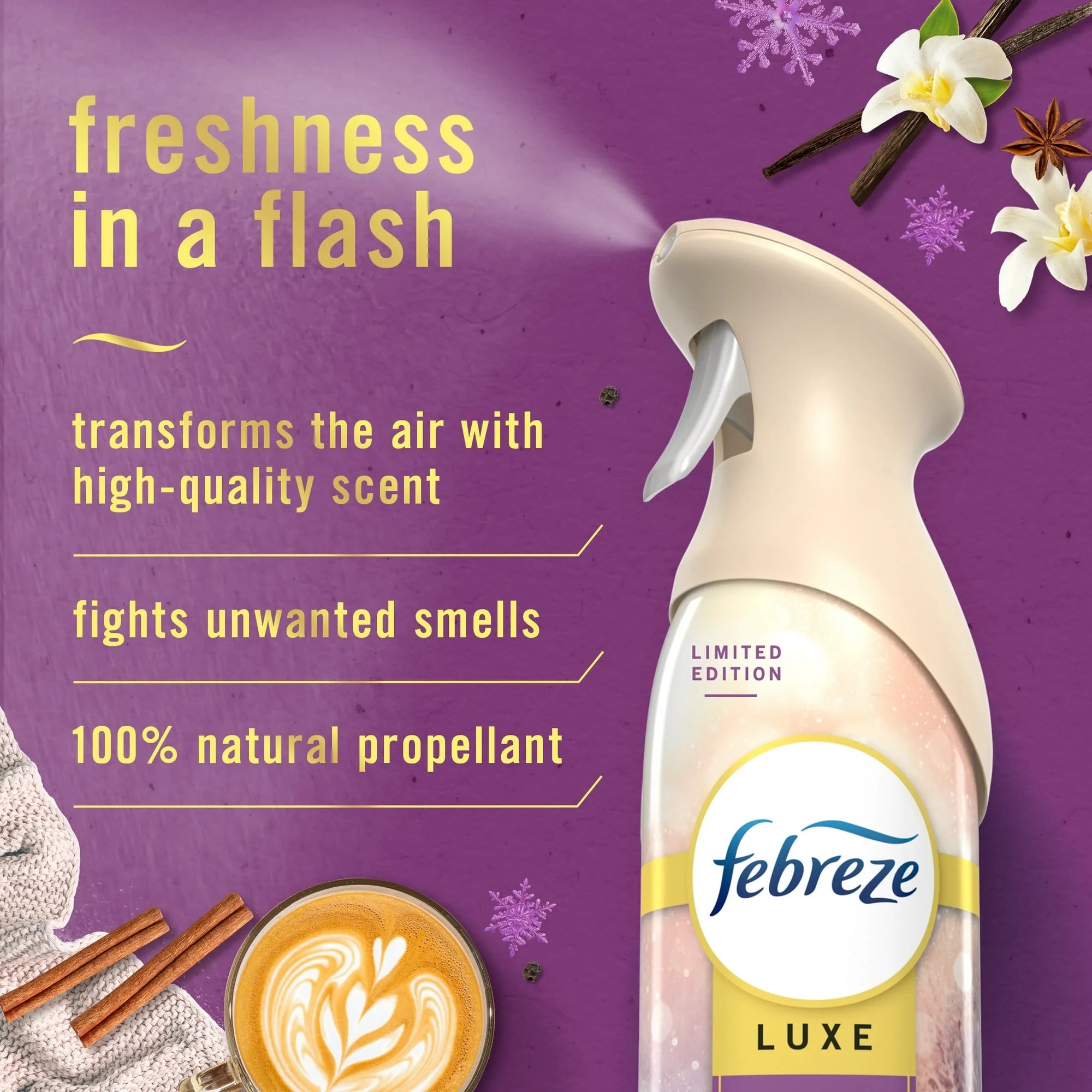 Febreze Air Freshener Spray, Odor-Fighting Room Spray, Cuddle Weather, 8.8oz - View 2