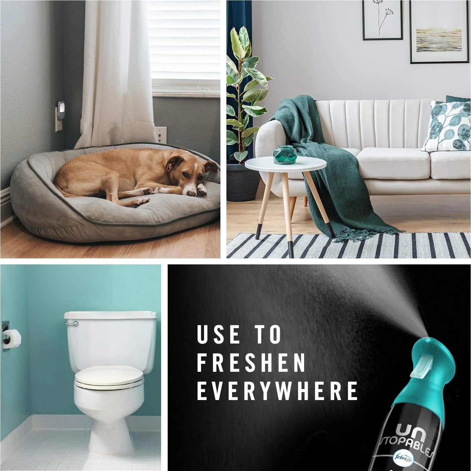 Febreze Unstopables Air Freshener Spray, Fresh Scent, Odor Eliminator for - View 2