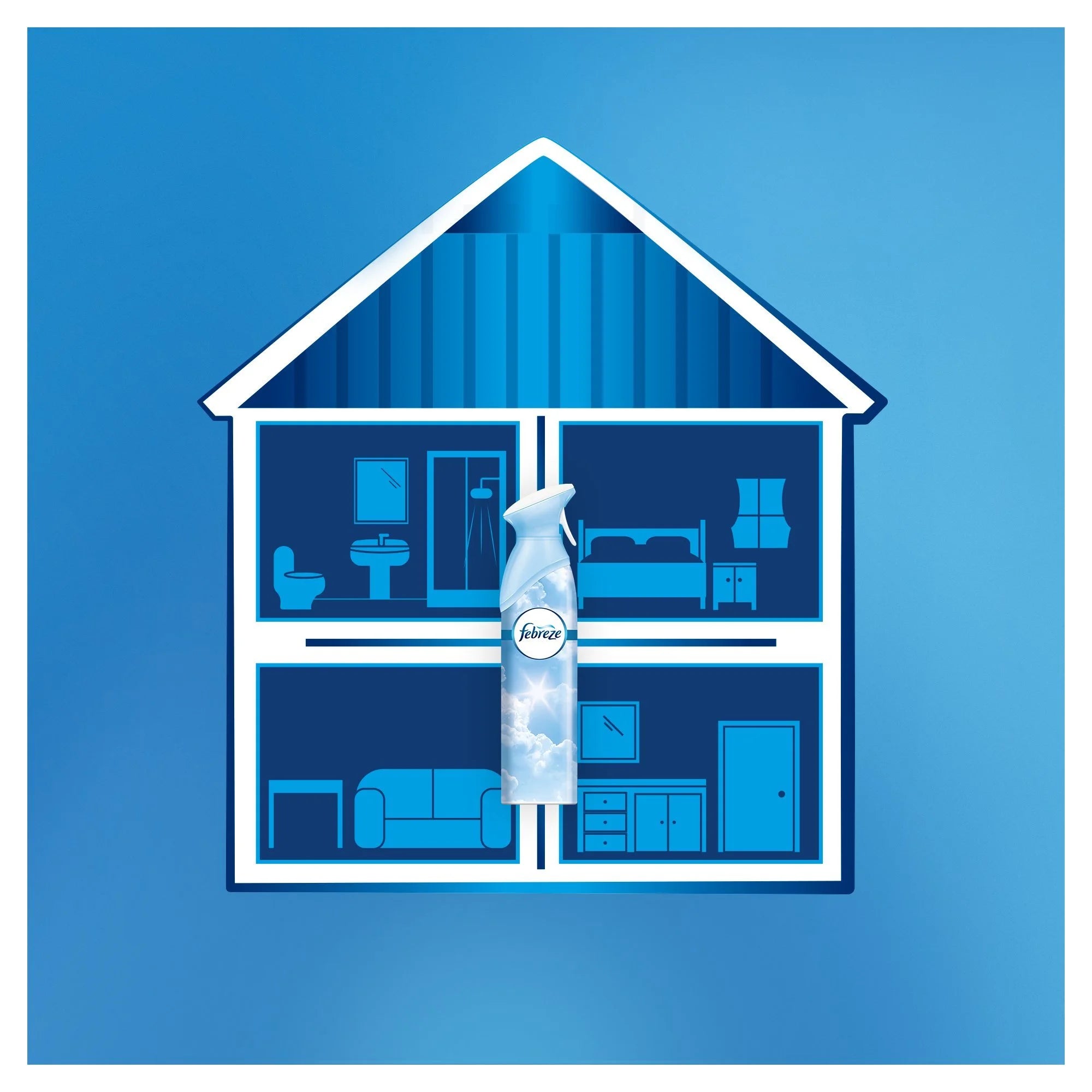 2 Pack Febreze Odor-Eliminating Cotton Fresh Air Freshener Spray 10.14 oz. , - View 4