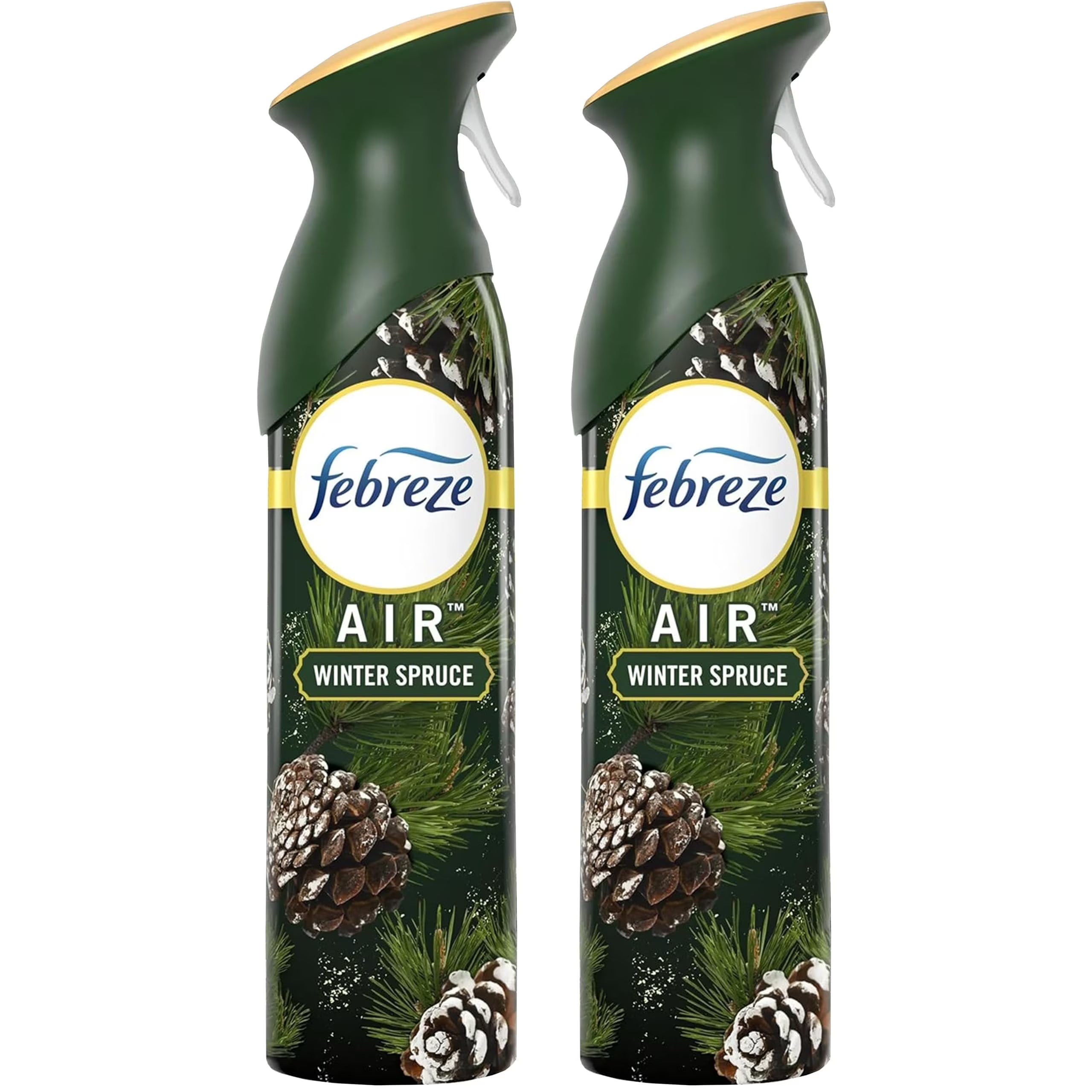 Febreze Air Freshener Winter Spruce, 2 Pack, Christmas Tree Pine Scent, Odor