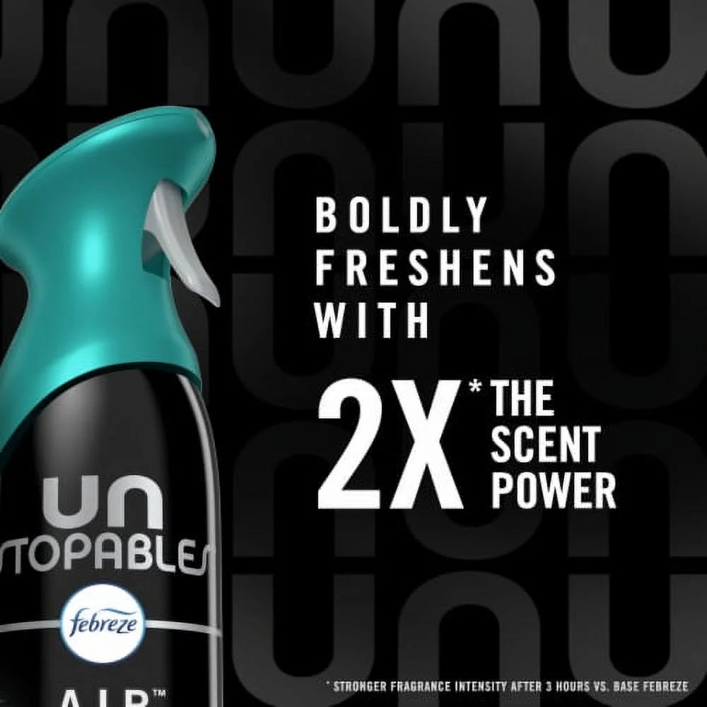 2X - Febreze Air Mist Air Freshener Spray, Aerosol Can, Unstopable Fresh Scent, - View 2