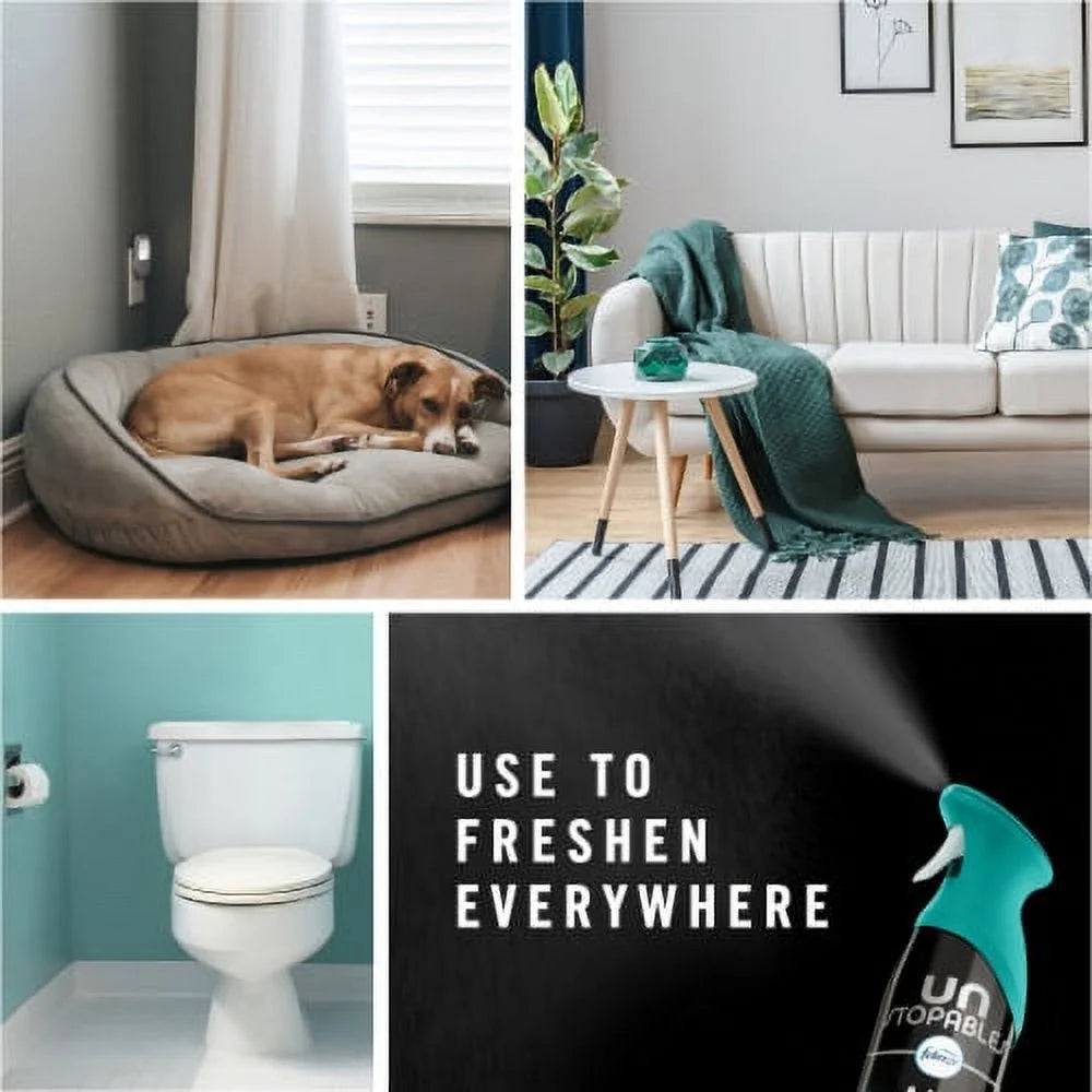 2X - Febreze Air Mist Air Freshener Spray, Aerosol Can, Unstopable Fresh Scent, - View 3