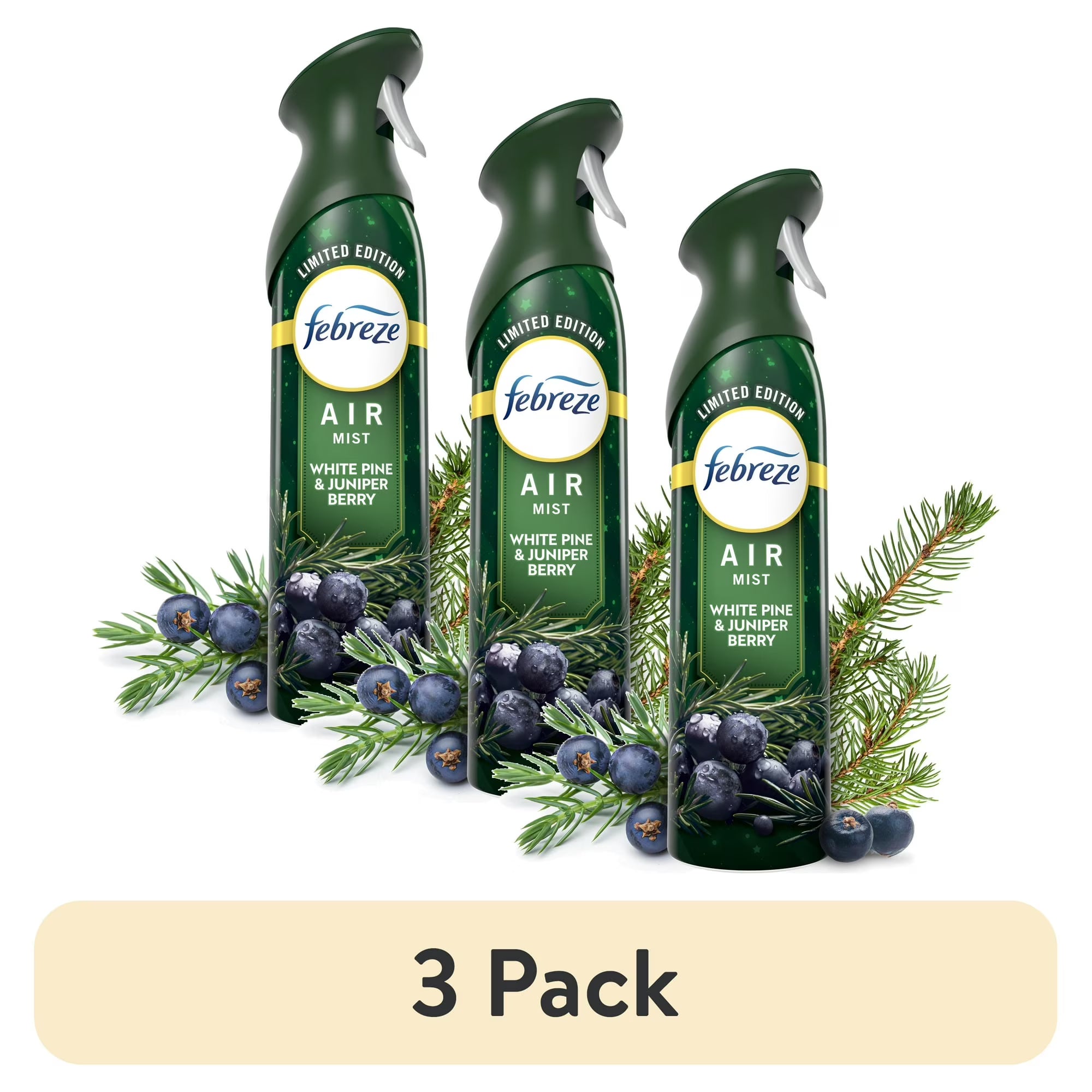 Febreze Air Freshener Spray, Odor-Fighting Mist, Pine & Berry, Christmas Tree