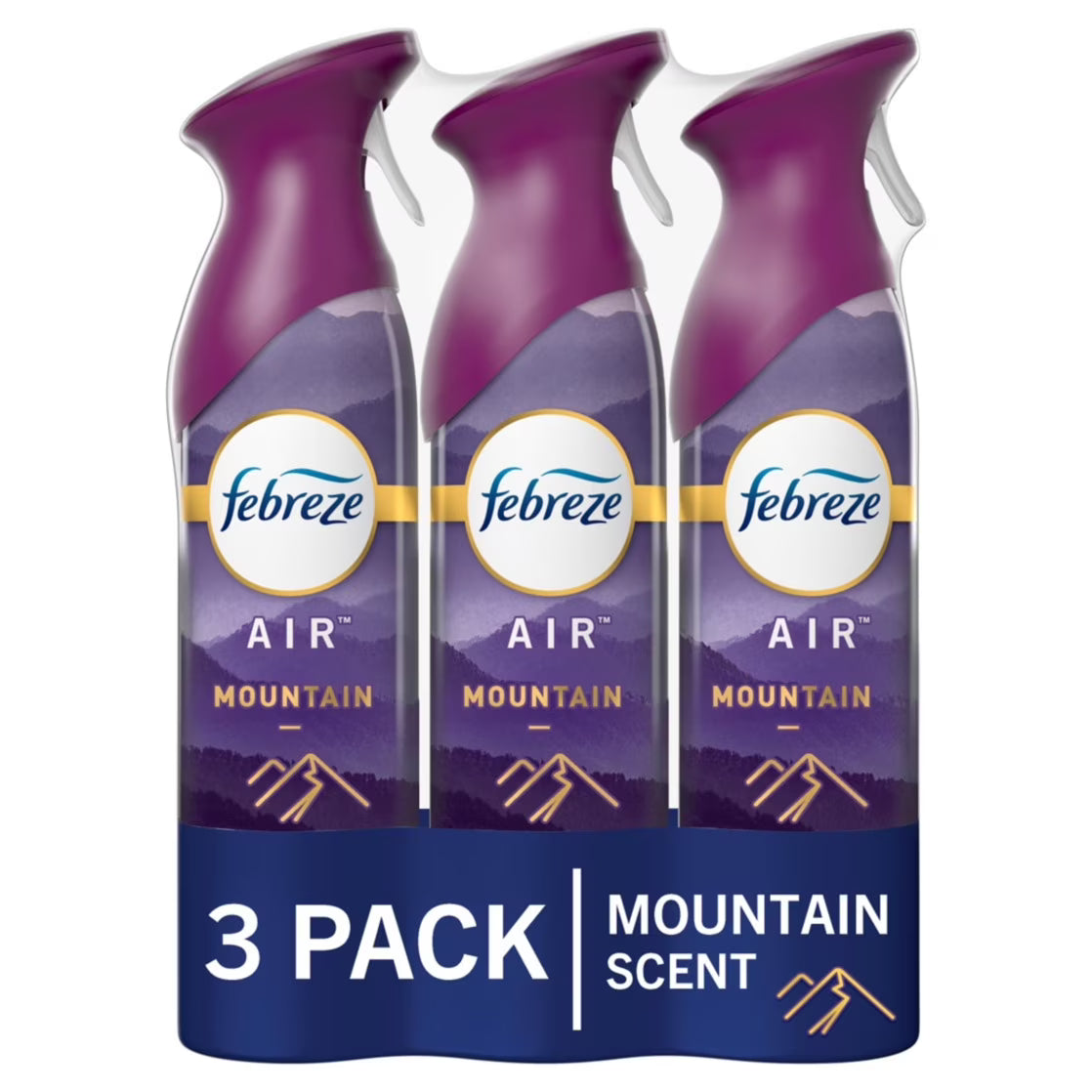 Febreze Air Freshener Spray Mountain Scent, Odor-Fighting, 8.8oz, 3 Count