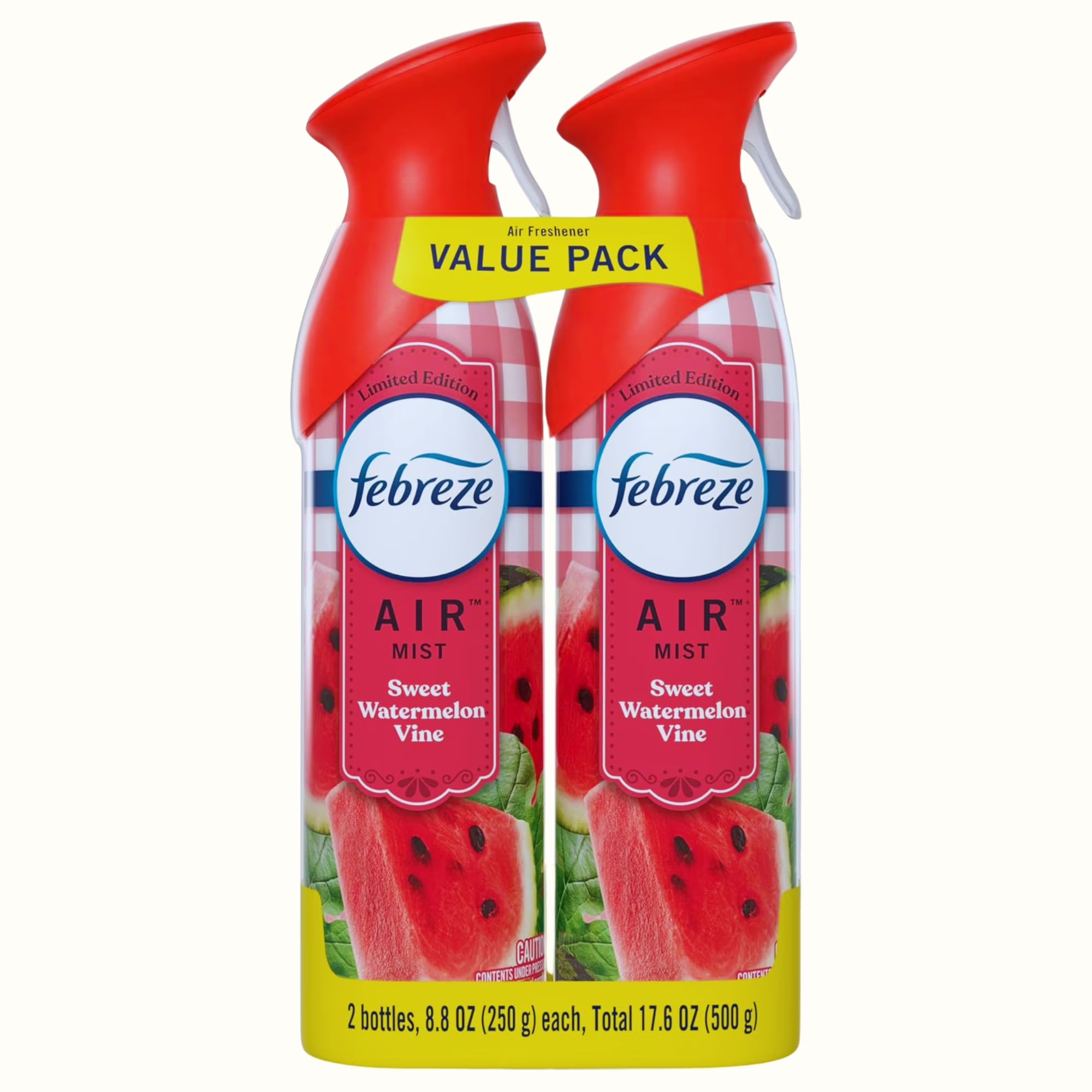 Febreze Air Freshener Spray Sweet Watermelon Vine Scent 8.8Oz 2 Pack Odor