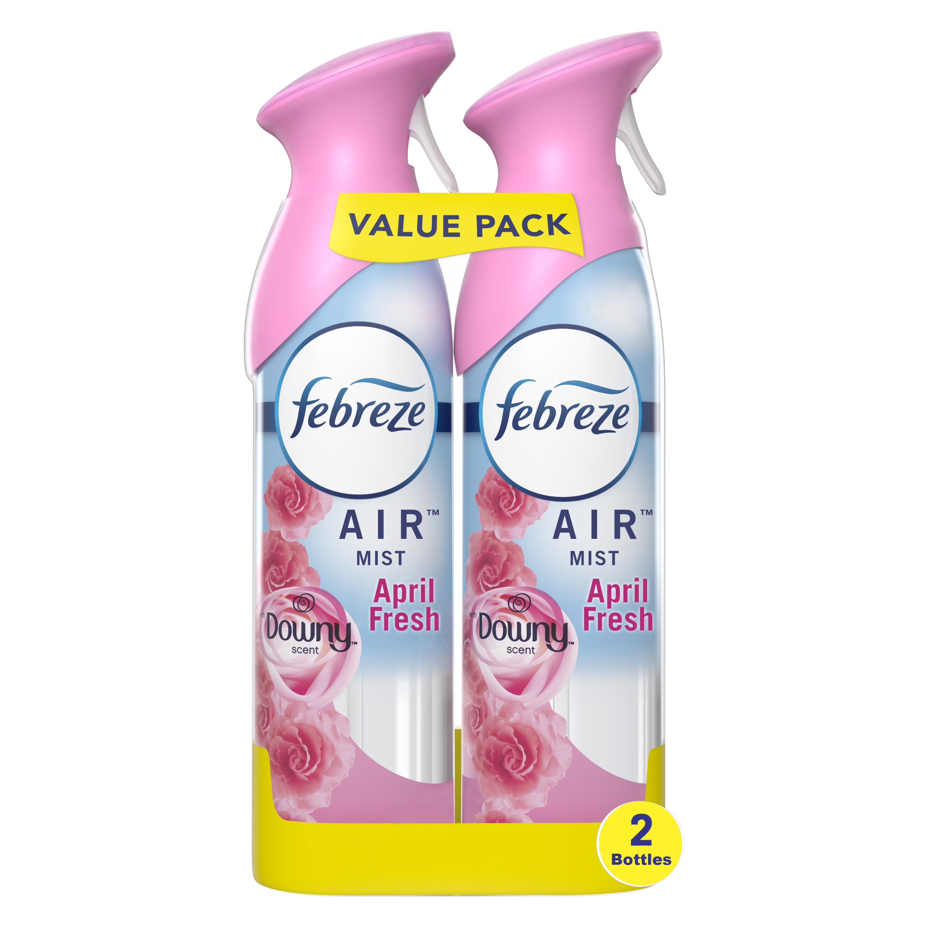 Febreze Odor-Fighting Air Freshener, with Downy Scent, April Fresh, Pack of 2,