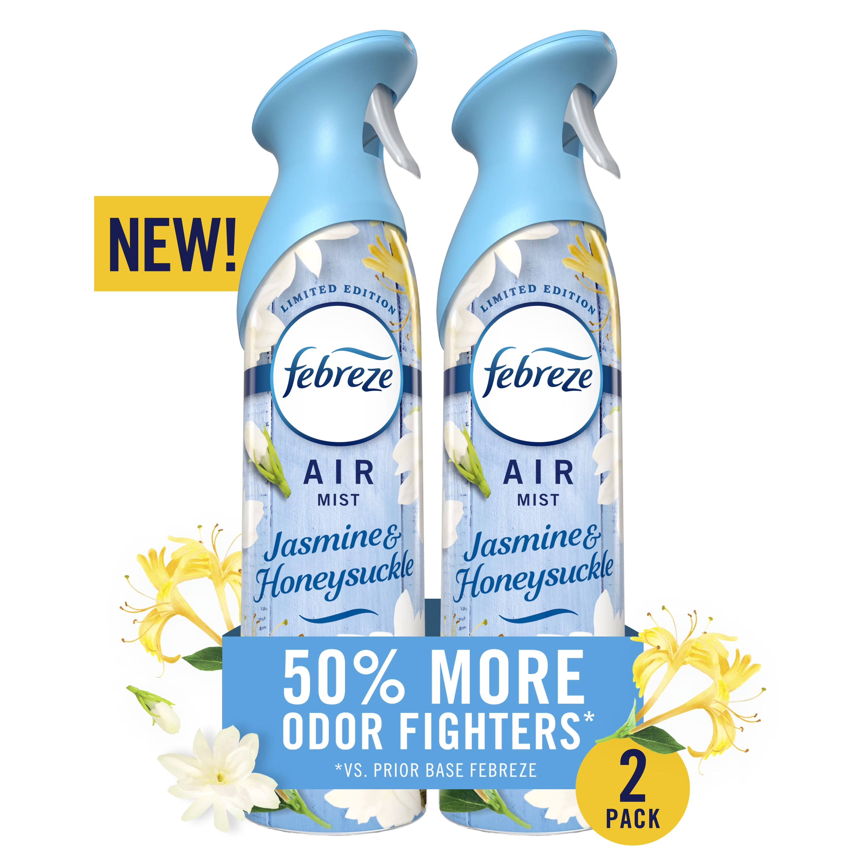 Febreze Air Mist Jasmine & Honeysuckle Air Freshener Spray, 8.1oz, 2 Count - View 3