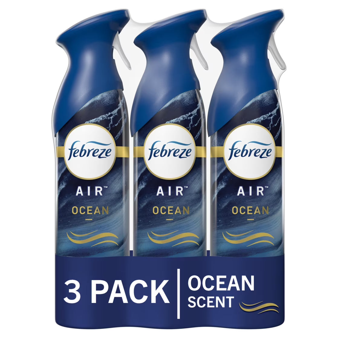 Febreze Air Freshener Spray, Odor-Fighting Room Spray, Ocean Scent, 8.8oz, 3