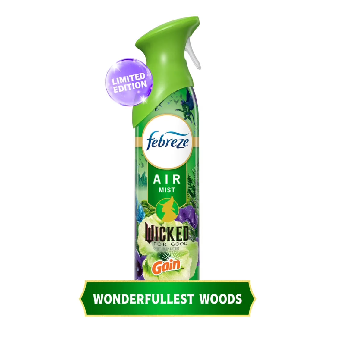 Febreze Air Freshener Spray, "Wicked: For Good" Limited Edition, Odor-Fighting