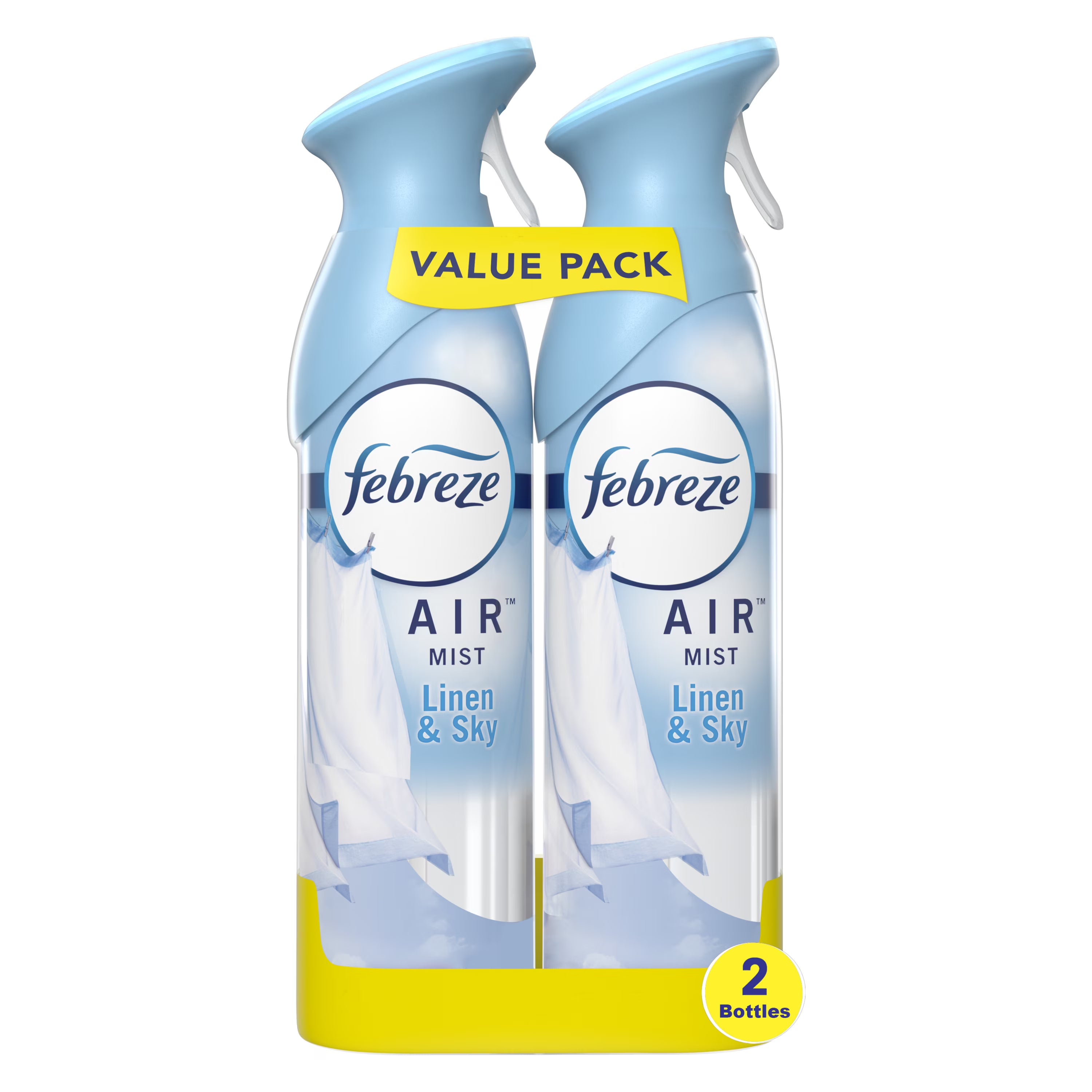 Febreze Air Freshener Spray, Odor-Fighting Room Spray, Linen & Sky, 8.8oz, 2