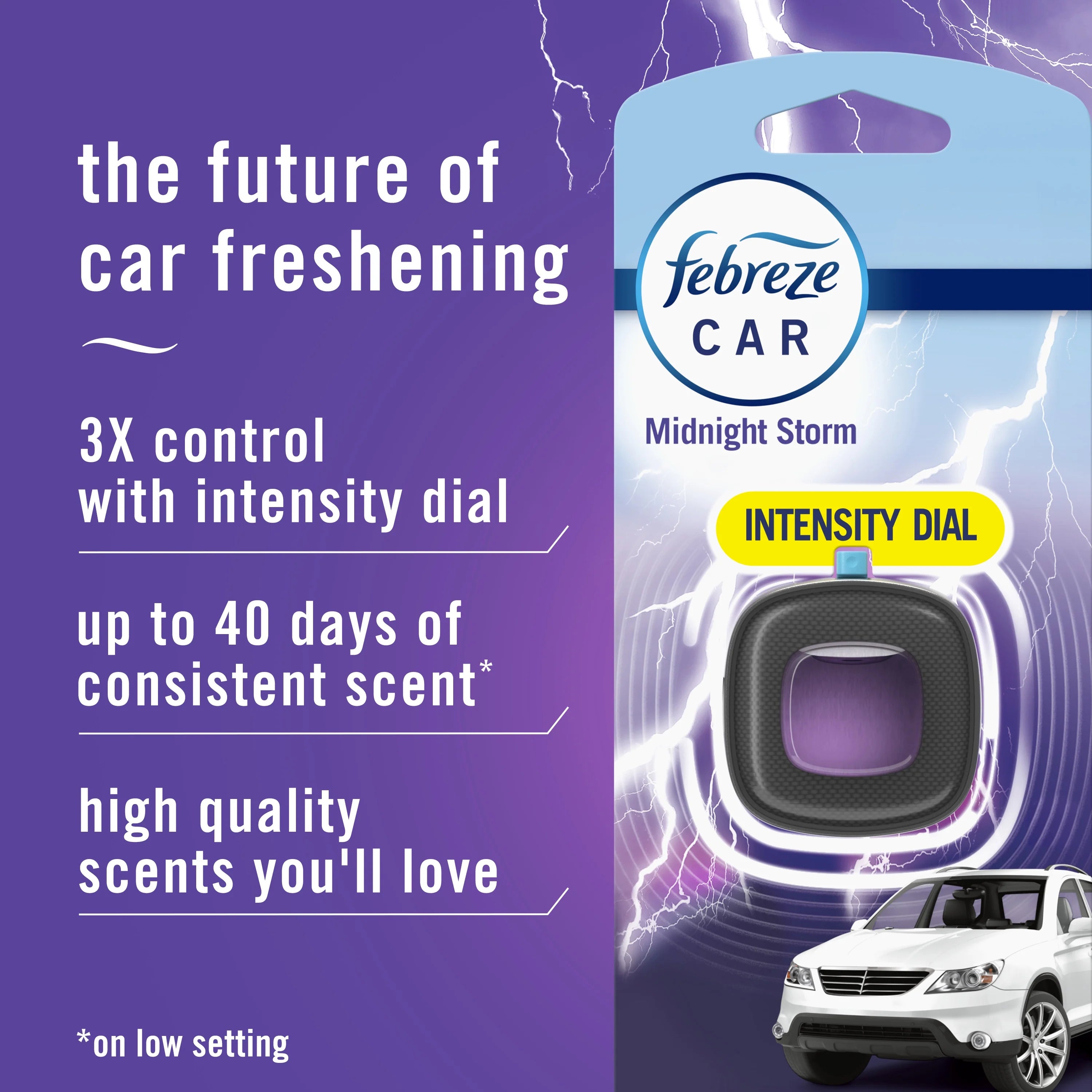 Febreze Car Air Freshener Vent Clip, Midnight Storm, 1 count - View 2