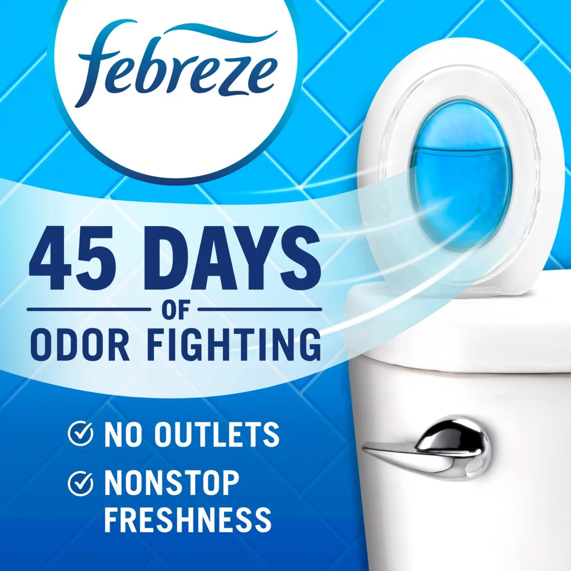 Febreze Bathroom Air Freshener, Odor-Fighting, Lavender, 1ct - View 2