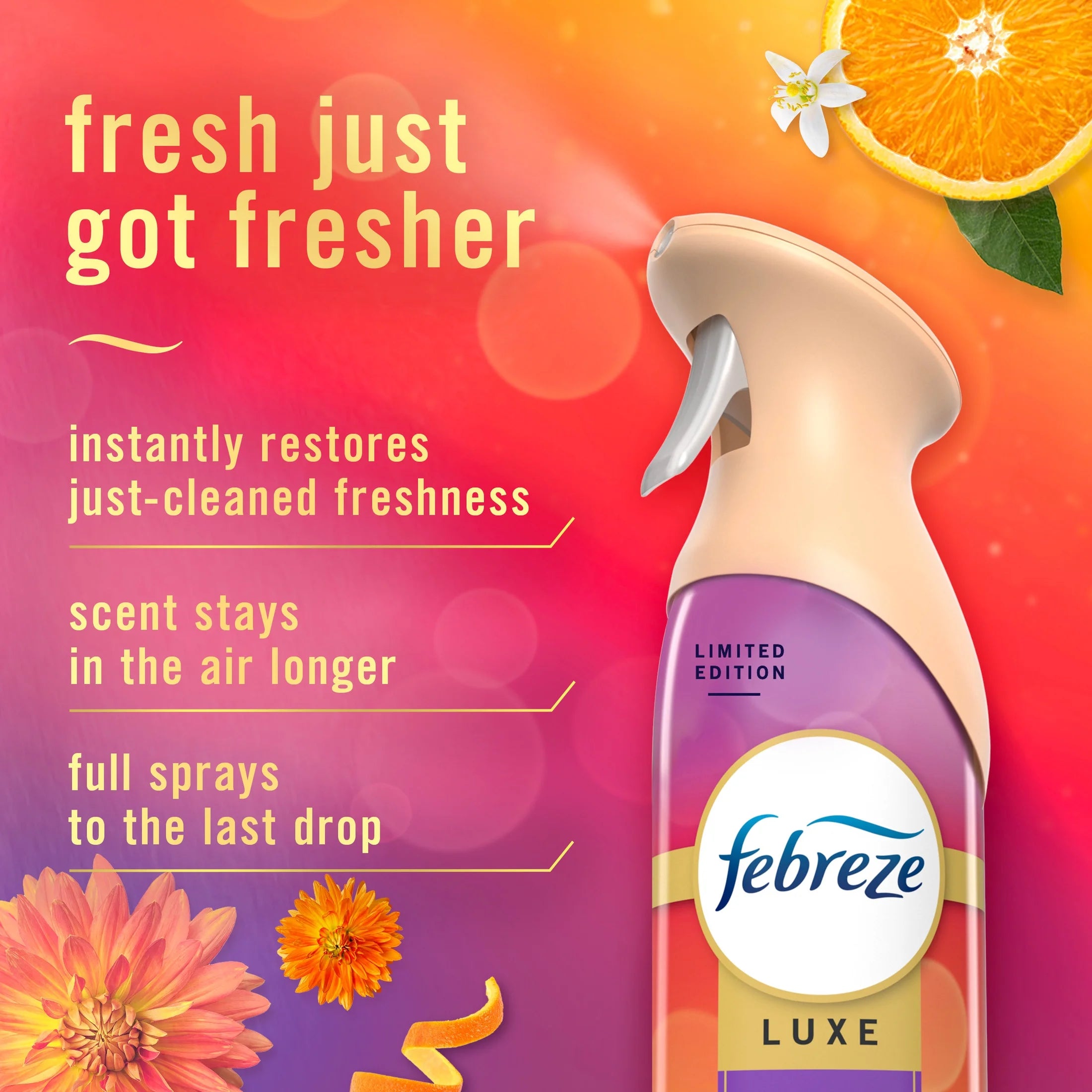 Febreze Air Mist Luxe Air Freshener Spray, Summer Golden Hour, 8.1 Oz - View 3