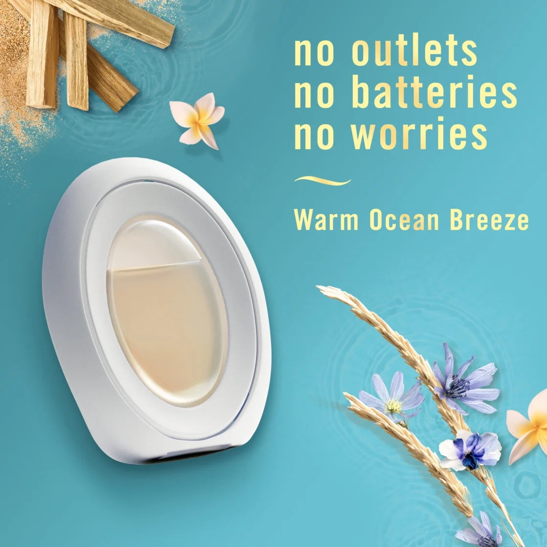 Febreze Bathroom Air Freshener, Small Spaces Odor-Fighting, Warm Ocean Breeze - View 4