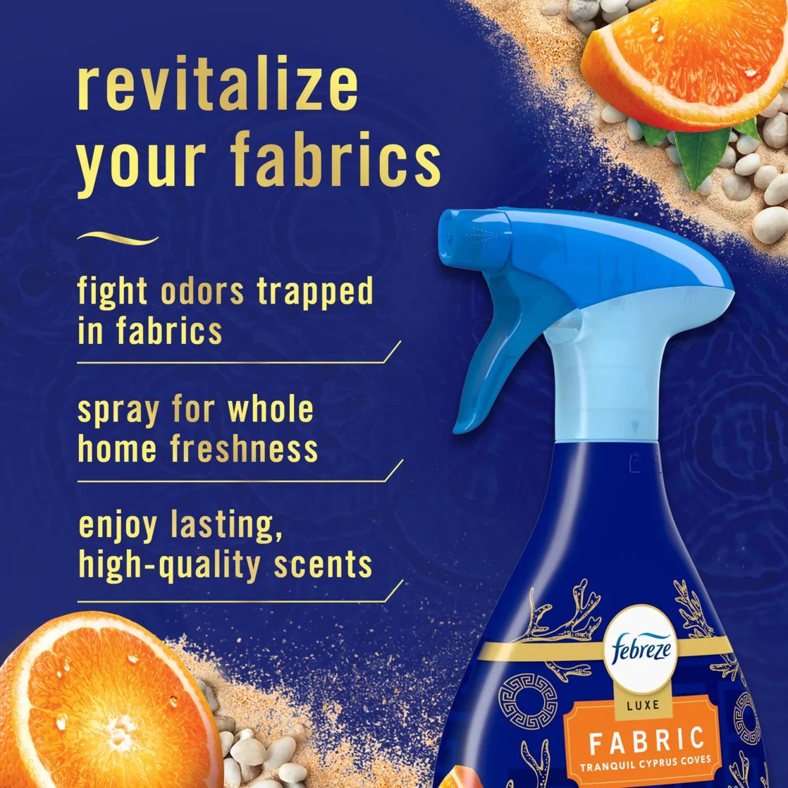 Febreze Auto Fabric Spray Air Freshener for Car, Cyprus Coves 23.6oz - View 2