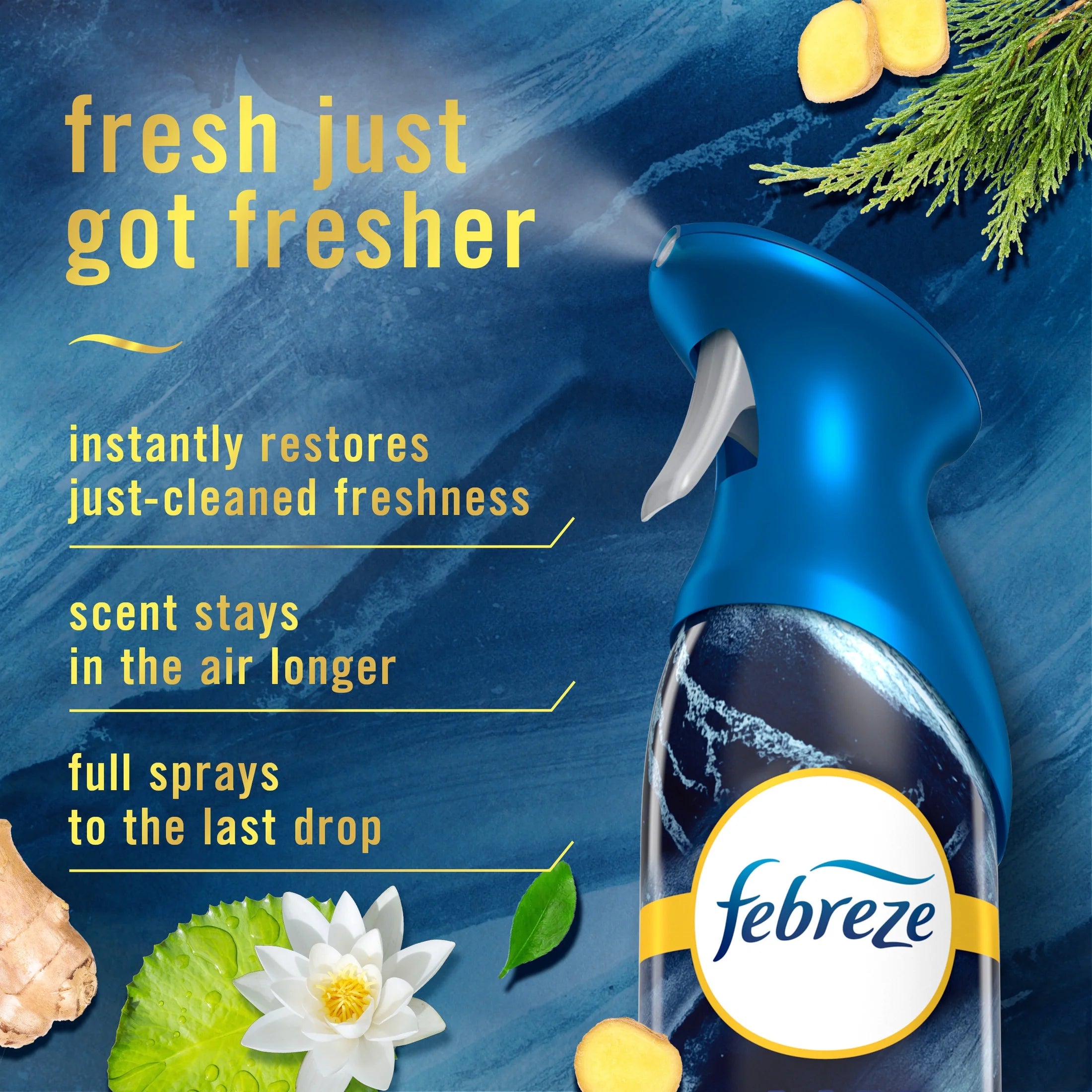 Febreze Air Mist Luxe Air Freshener Spray, Ocean Scent, 8.1oz - View 3