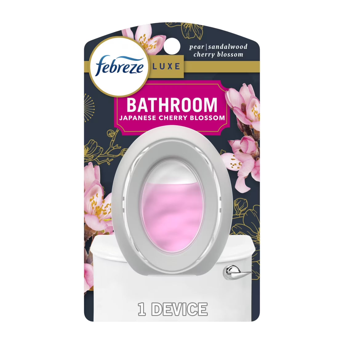 Febreze Bathroom Air Freshener, Odor-Fighting, Japanese Cherry Blossom Scent, 1