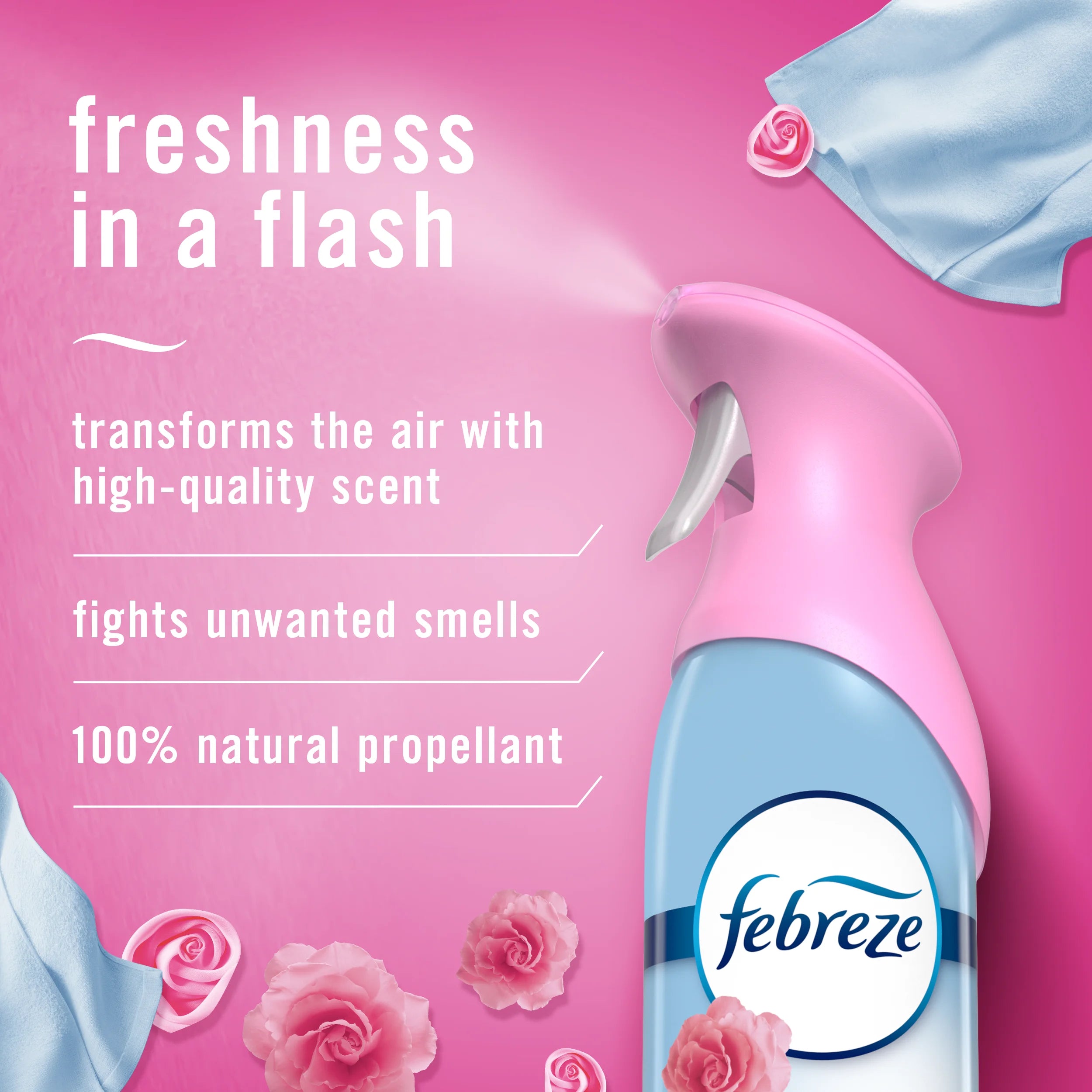 Febreze Air Freshener Spray, Odor-Fighting Room Spray, Downy April Fresh, 8.8oz - View 2
