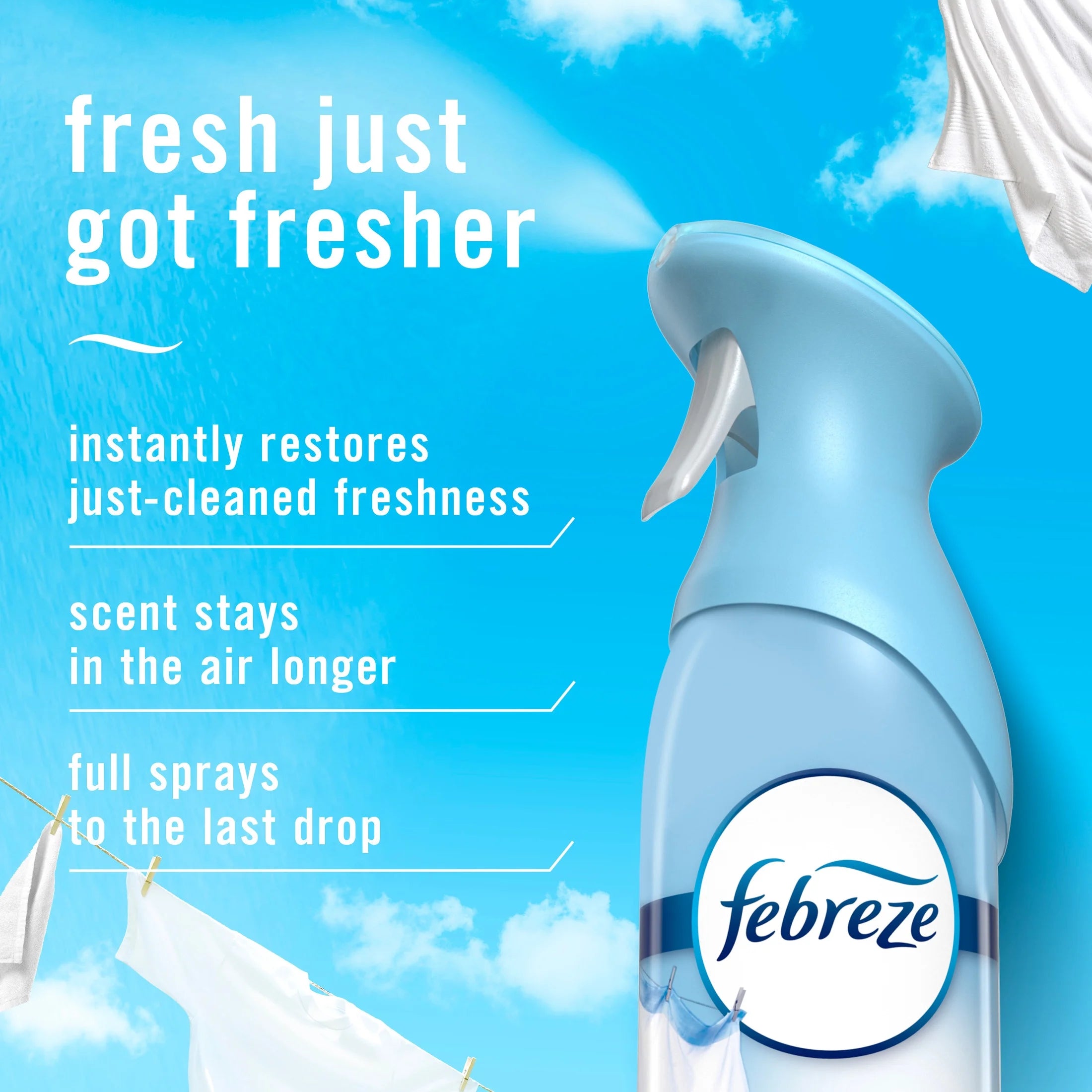 Febreze Air Mist Air Freshener Spray, Linen & Sky Scent, 8.1oz - View 3