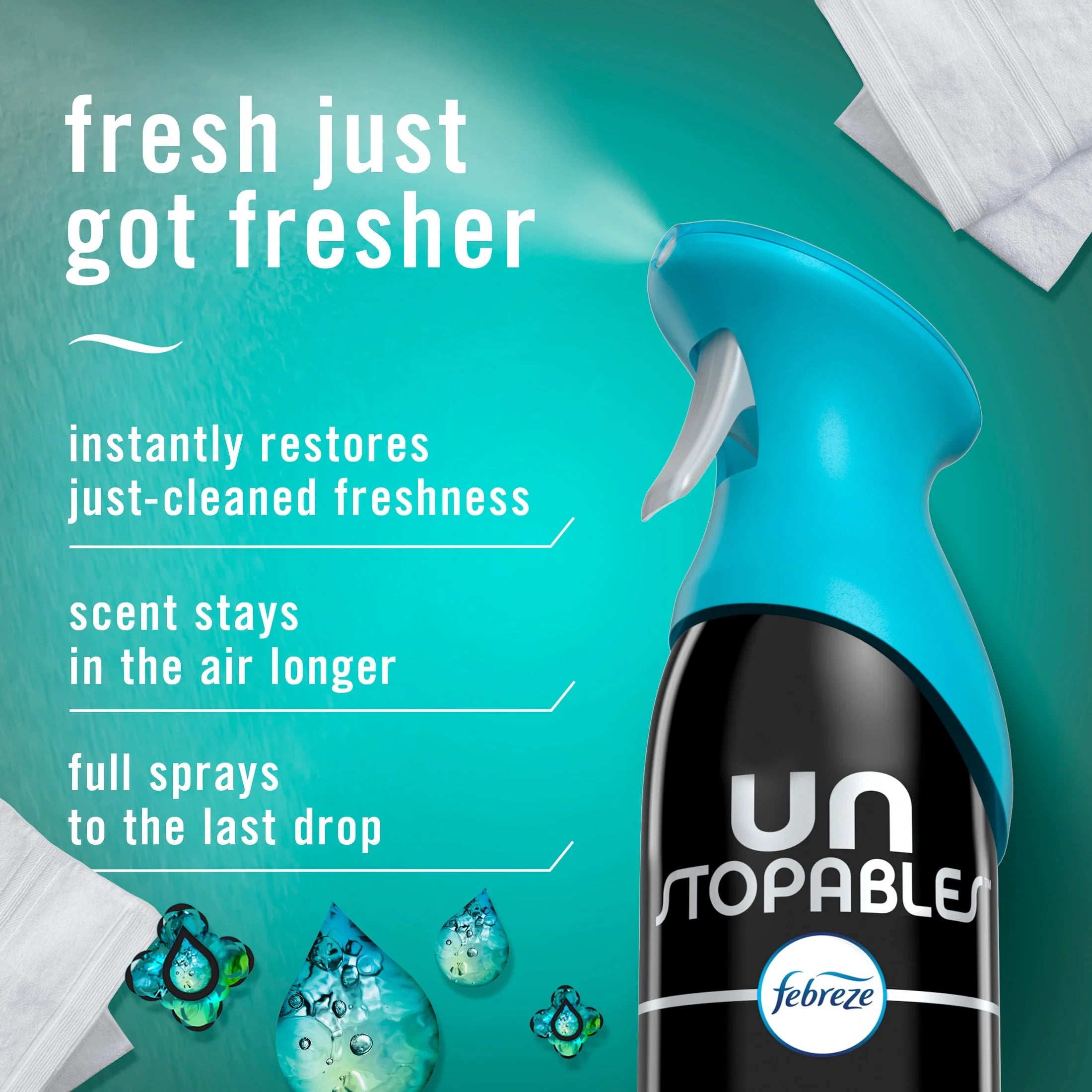 Febreze Air Mist Air Freshener Spray, Unstopables Fresh Scent, 8.1oz - View 3