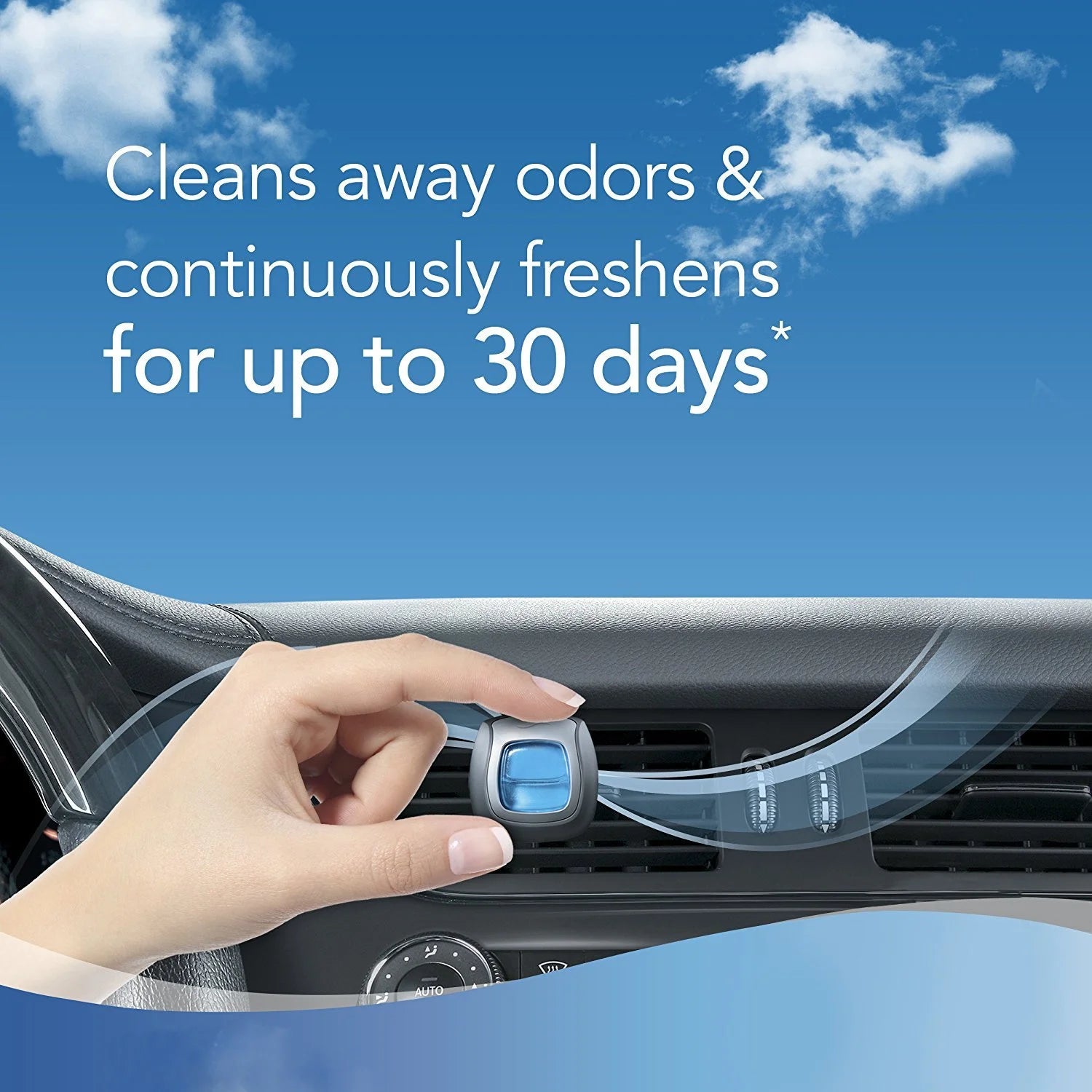 Febreze Car Odor-Eliminating Air Freshener, Gain Island Fresh, 2 Ct - View 3