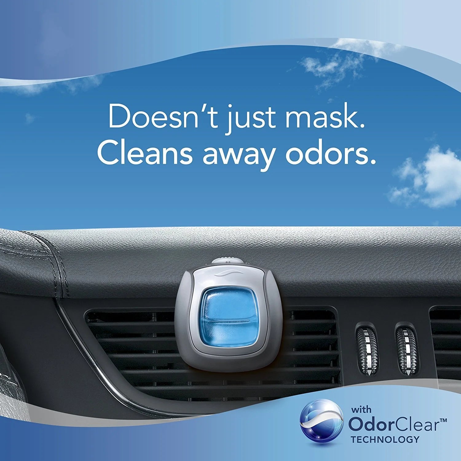 Febreze Car Odor-Eliminating Air Freshener, Gain Island Fresh, 2 Ct - View 4
