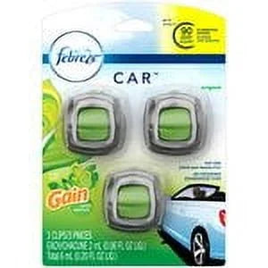 Febreze Car Odor-Eliminating Air Freshener, Gain Original, 3 ct - View 2