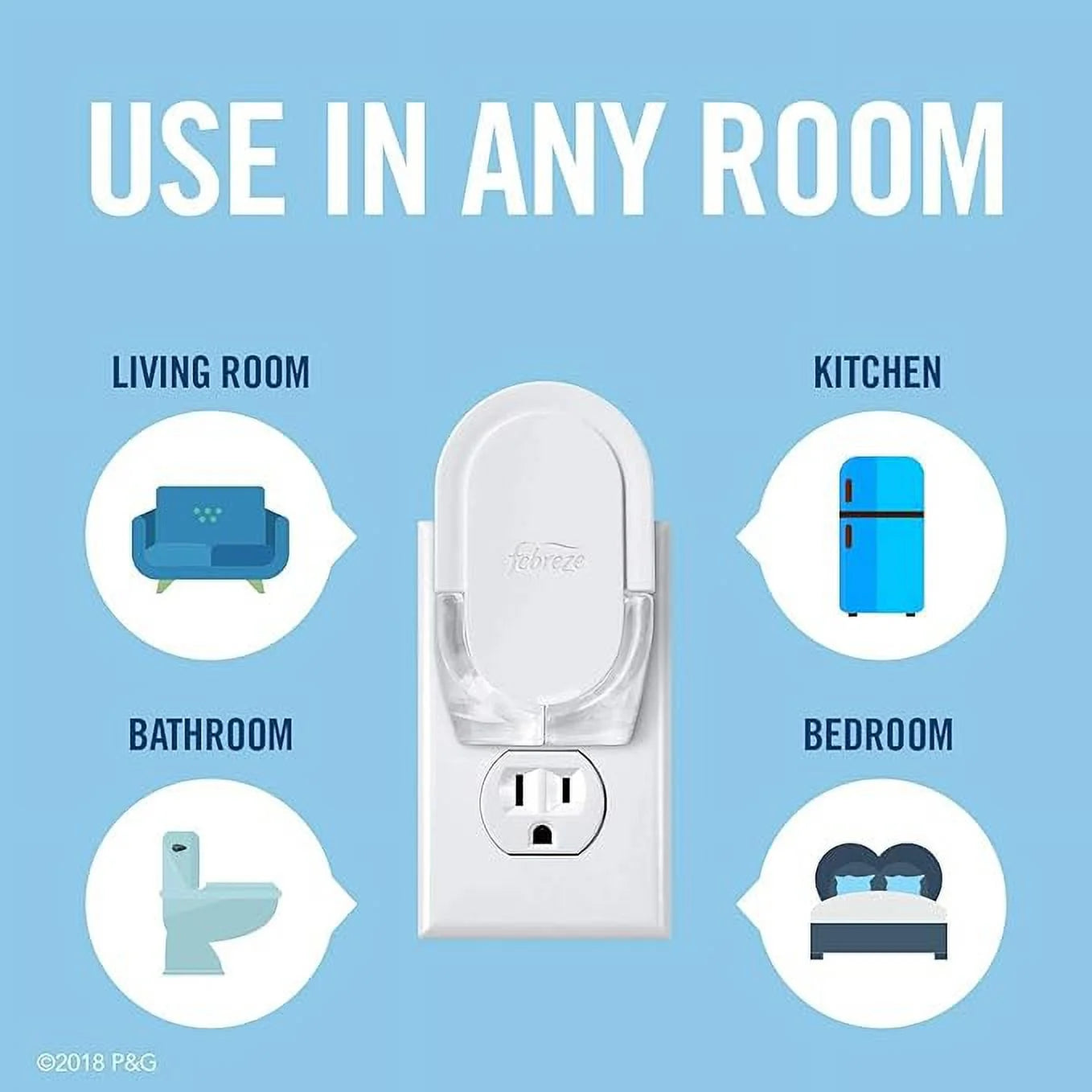 Febreze Fade Defy PLUG Air Freshener & Odor Fighting Starter Kit Linen & Sky - View 3
