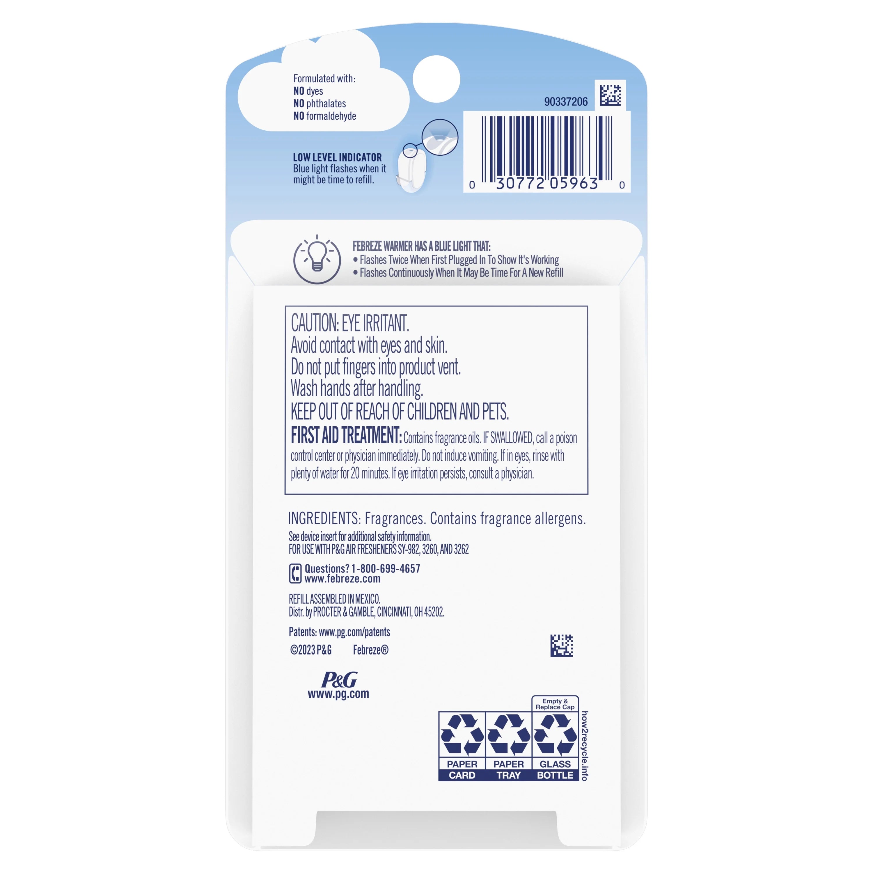 Febreze Odor-Eliminating Plug Air Freshener Refill, Alpine Wildflower Cedar - View 4