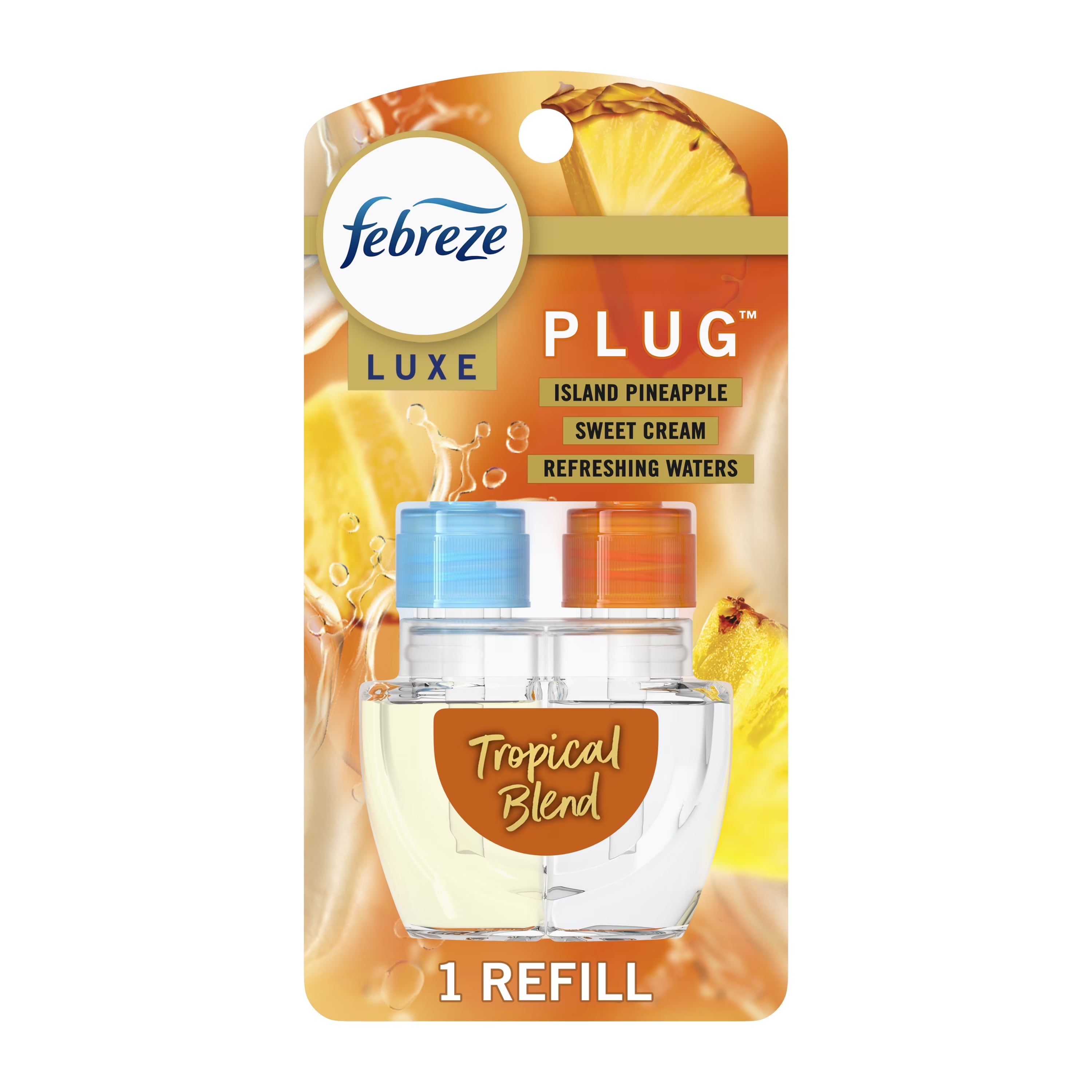 Febreze Plug In Air Freshener, Odor-Fighting Scented Oil Refill, Tropical Blend