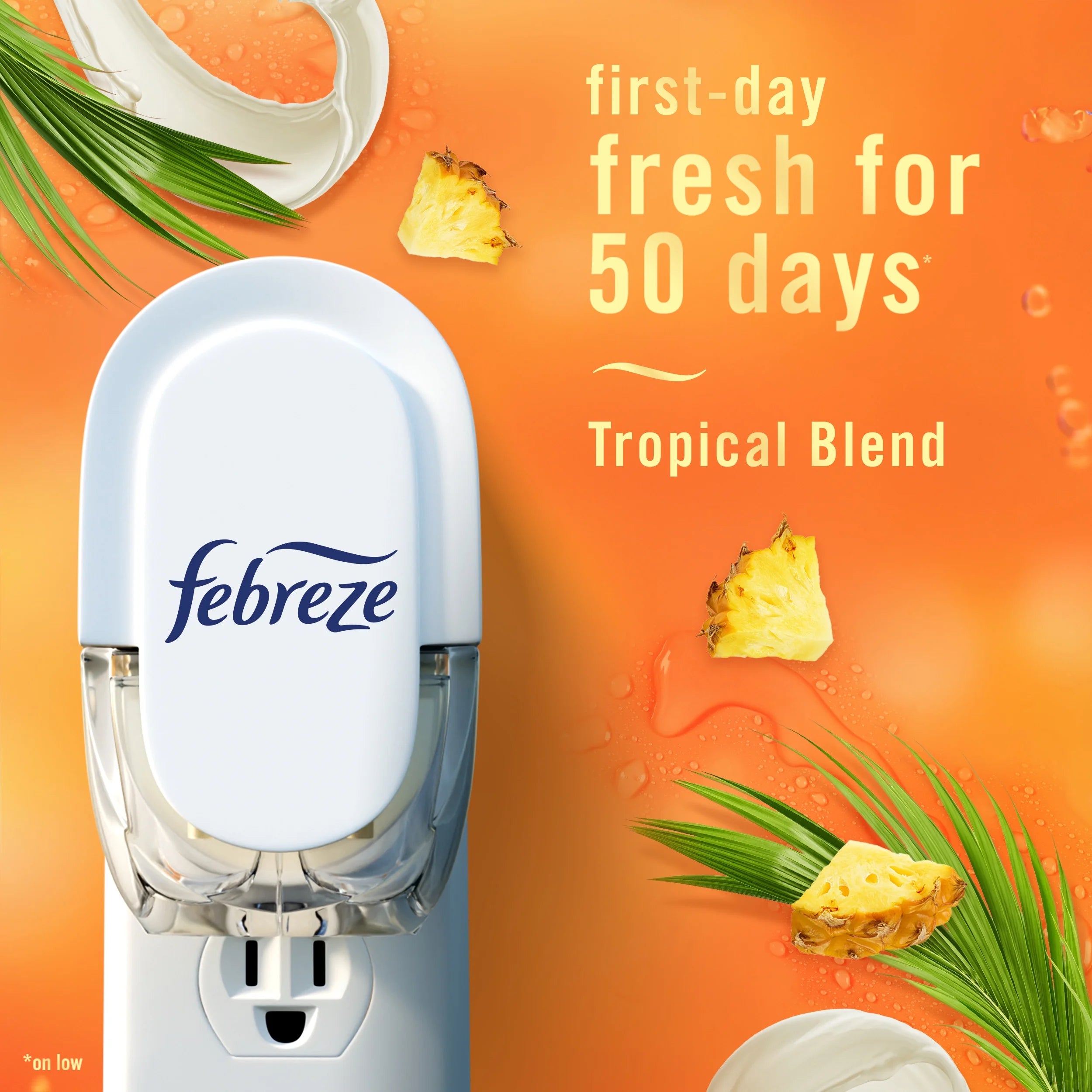 Febreze Plug In Air Freshener, Odor-Fighting Scented Oil Refill, Tropical Blend - View 4