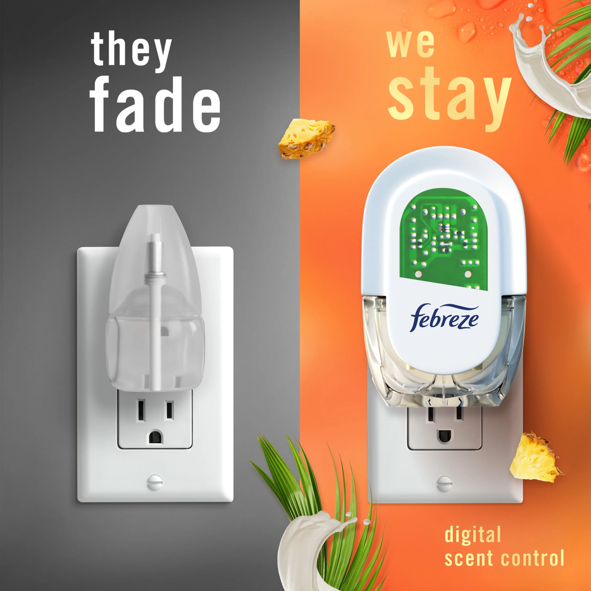 Febreze Plug In Air Freshener, Odor-Fighting Scented Oil Refill, Tropical Blend - View 5