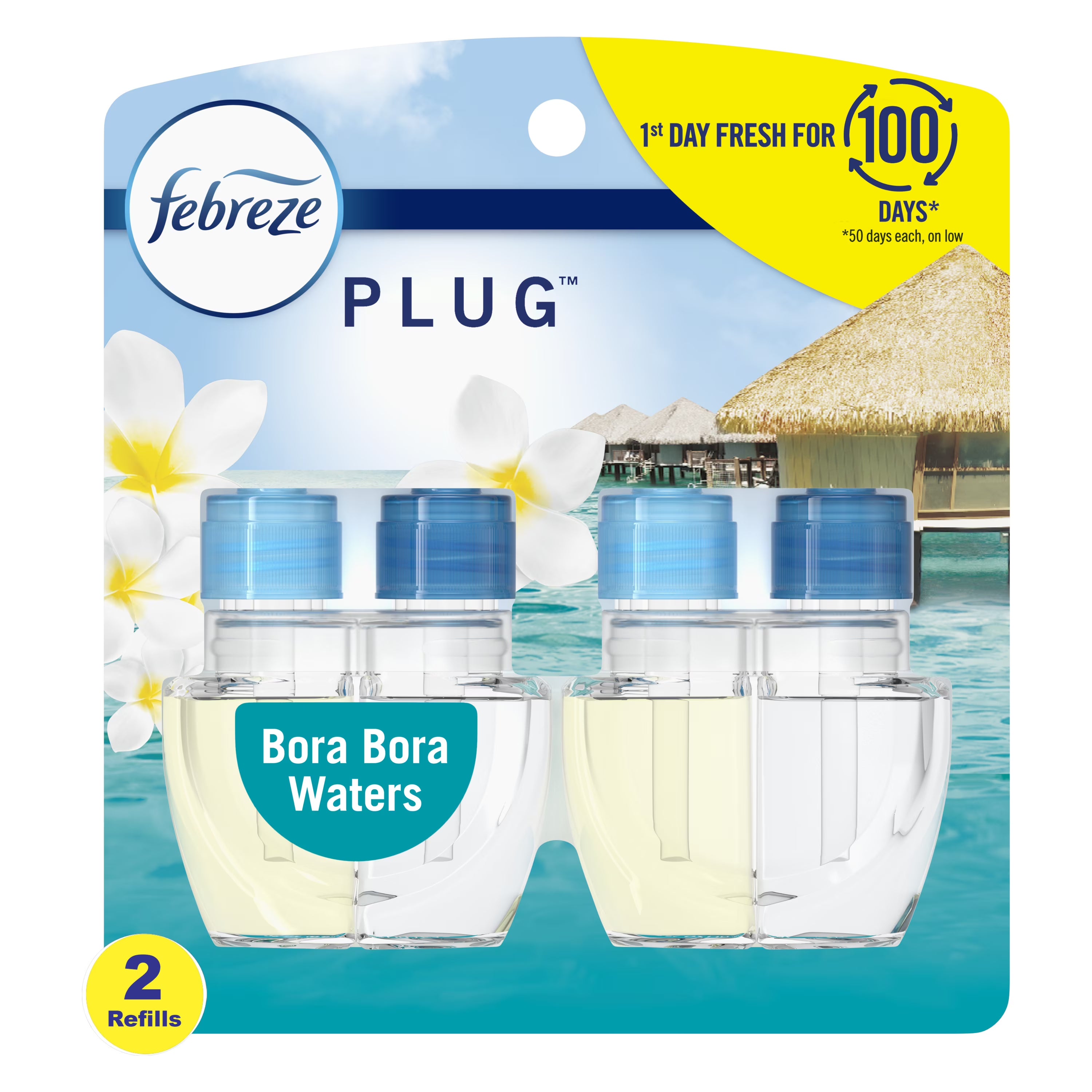 Febreze Plug In Air Freshener, Odor-Fighting Scented Oil Refill, Bora Bora