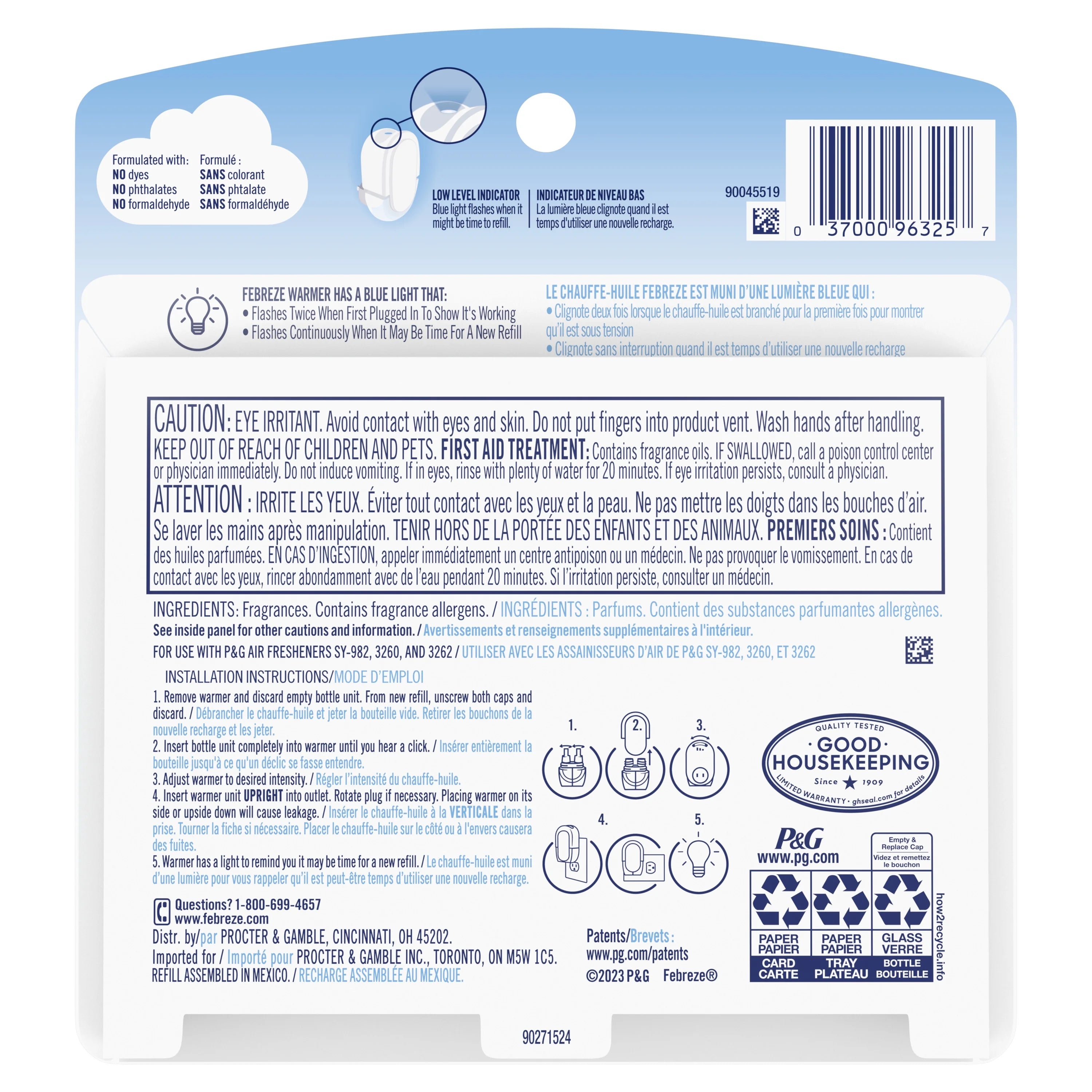 Febreze Plug In Air Freshener, Odor-Fighting Scented Oil Refill, Bora Bora - View 4