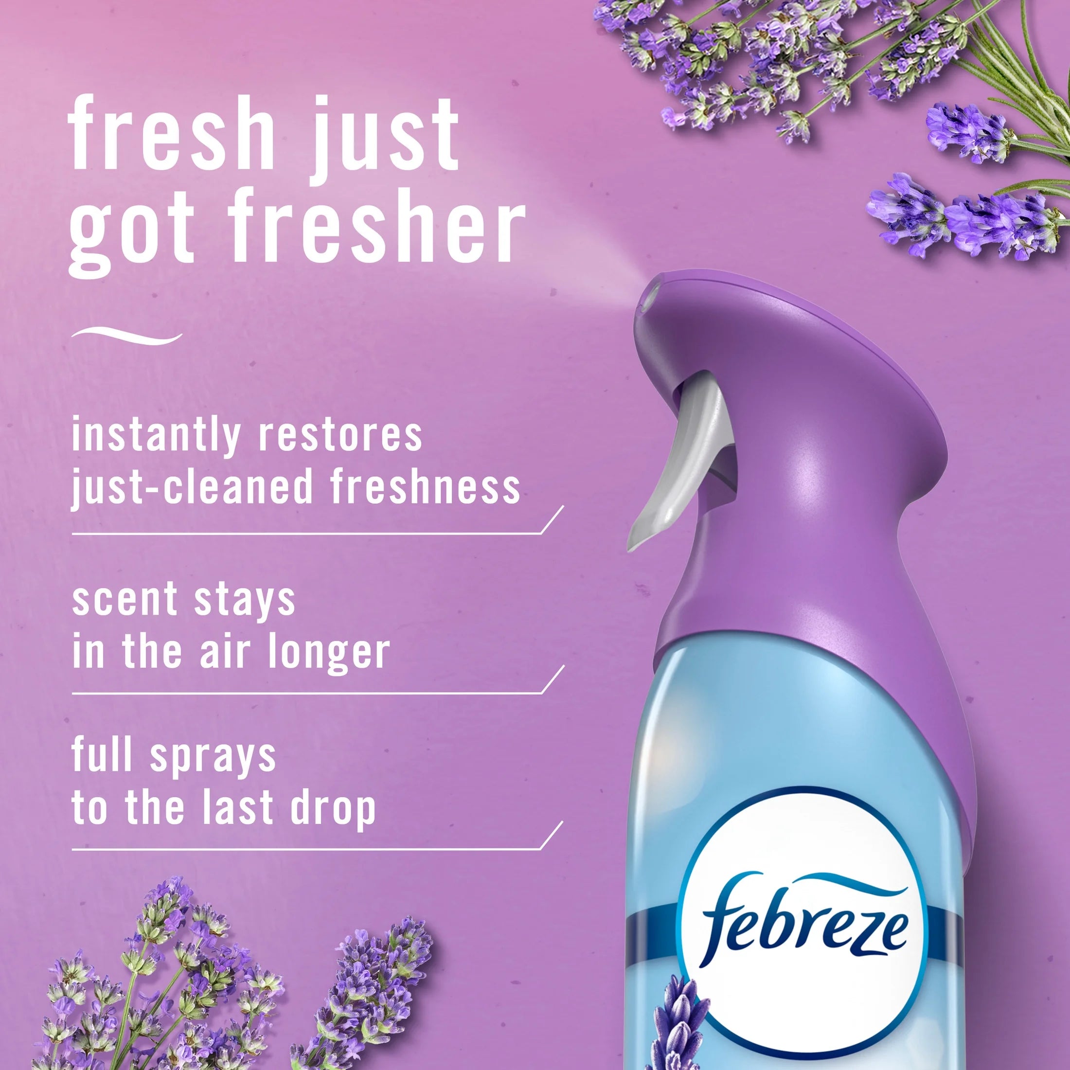 Febreze Air Mist Air Freshener Spray, Twilight Lavender, 8.1oz, 2 Count - View 3