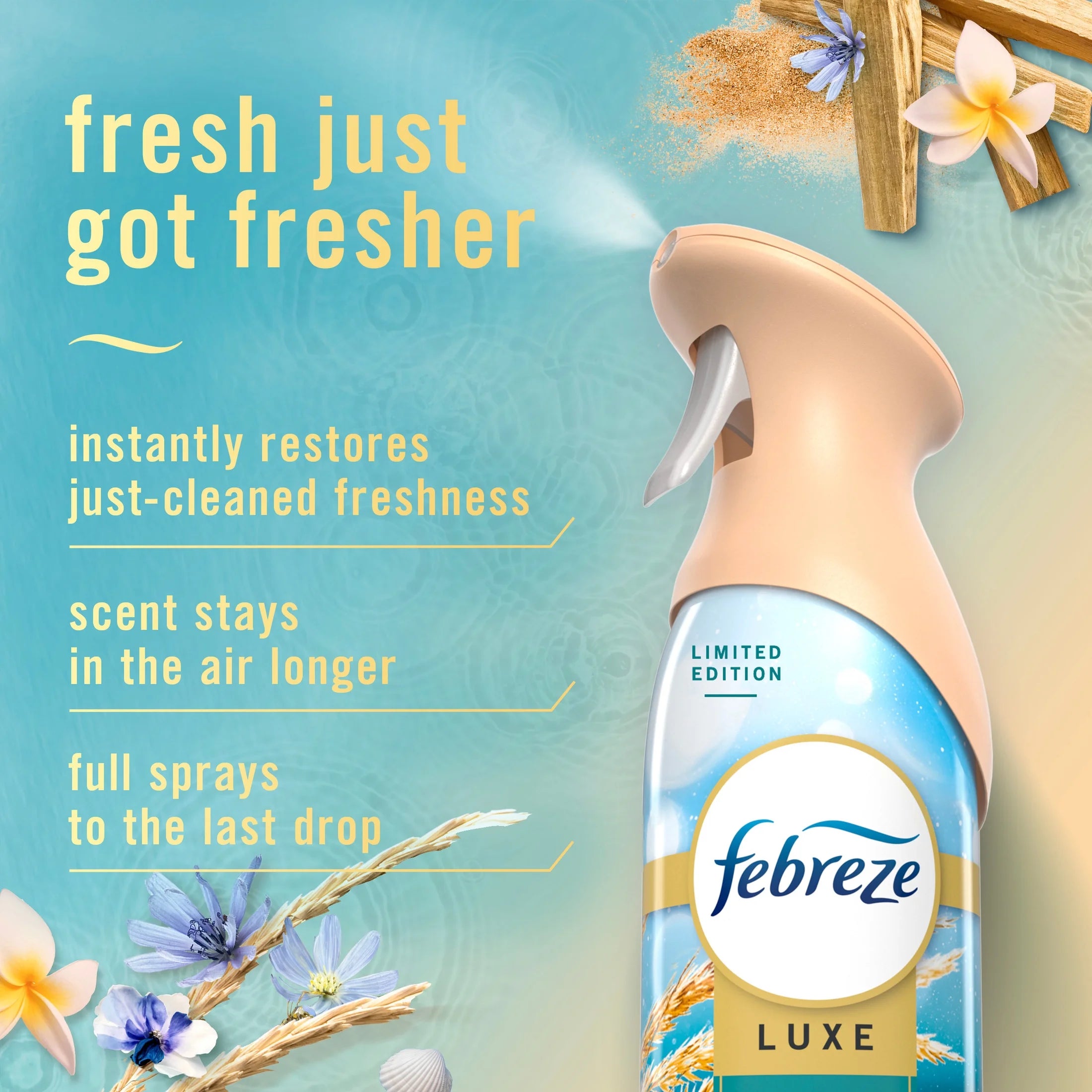 Febreze Air Mist Spray, Warm Ocean Breeze, 8.1 oz, 2 Count - View 3